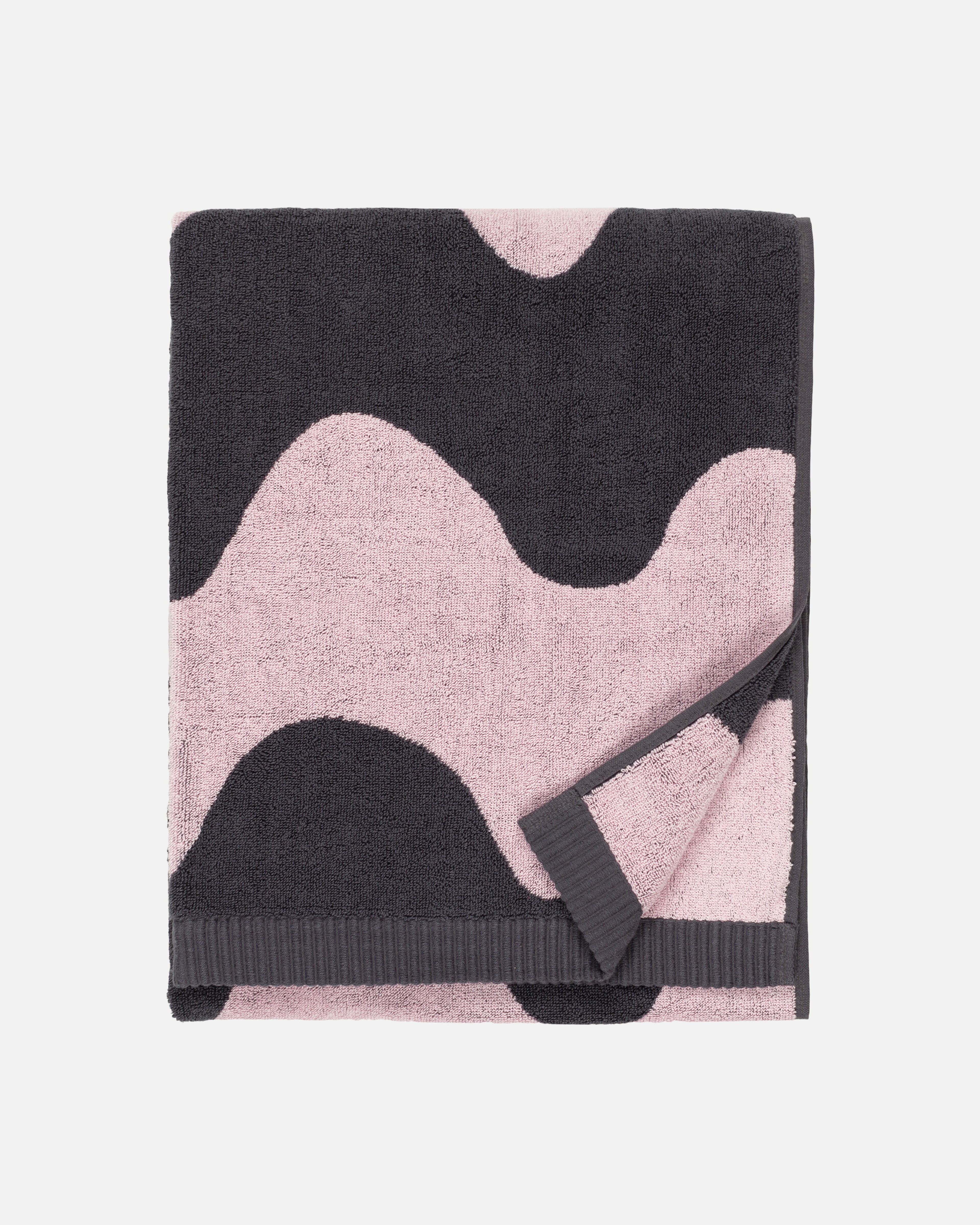 Lokki, Bath towel 70x140 cm, light red, coal-black,
