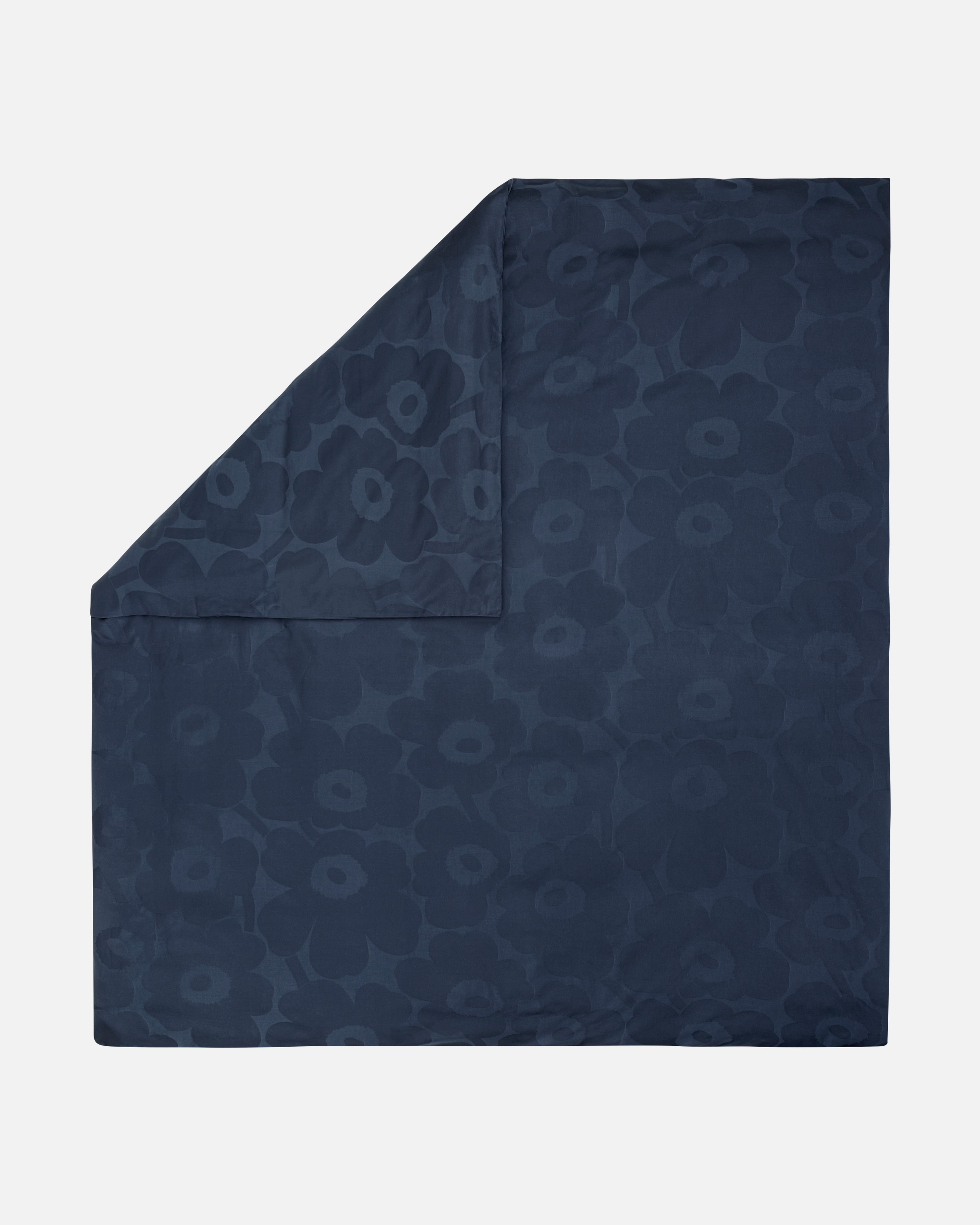 Unikko, Duvet cover 210 x 210 cm, dk.blue, blue,