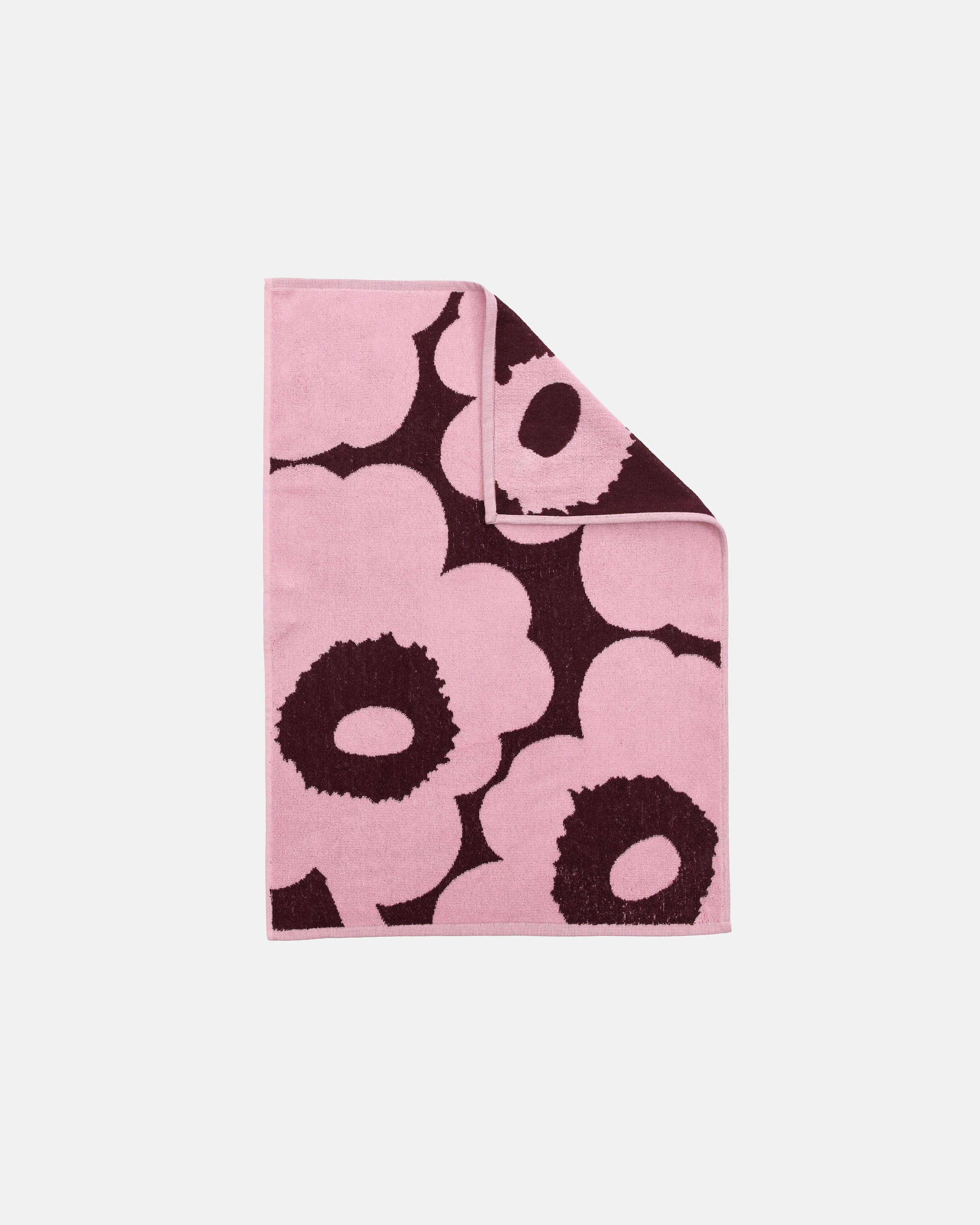 Unikko Hand towel 50x70 cm plum, pink | Marimekko