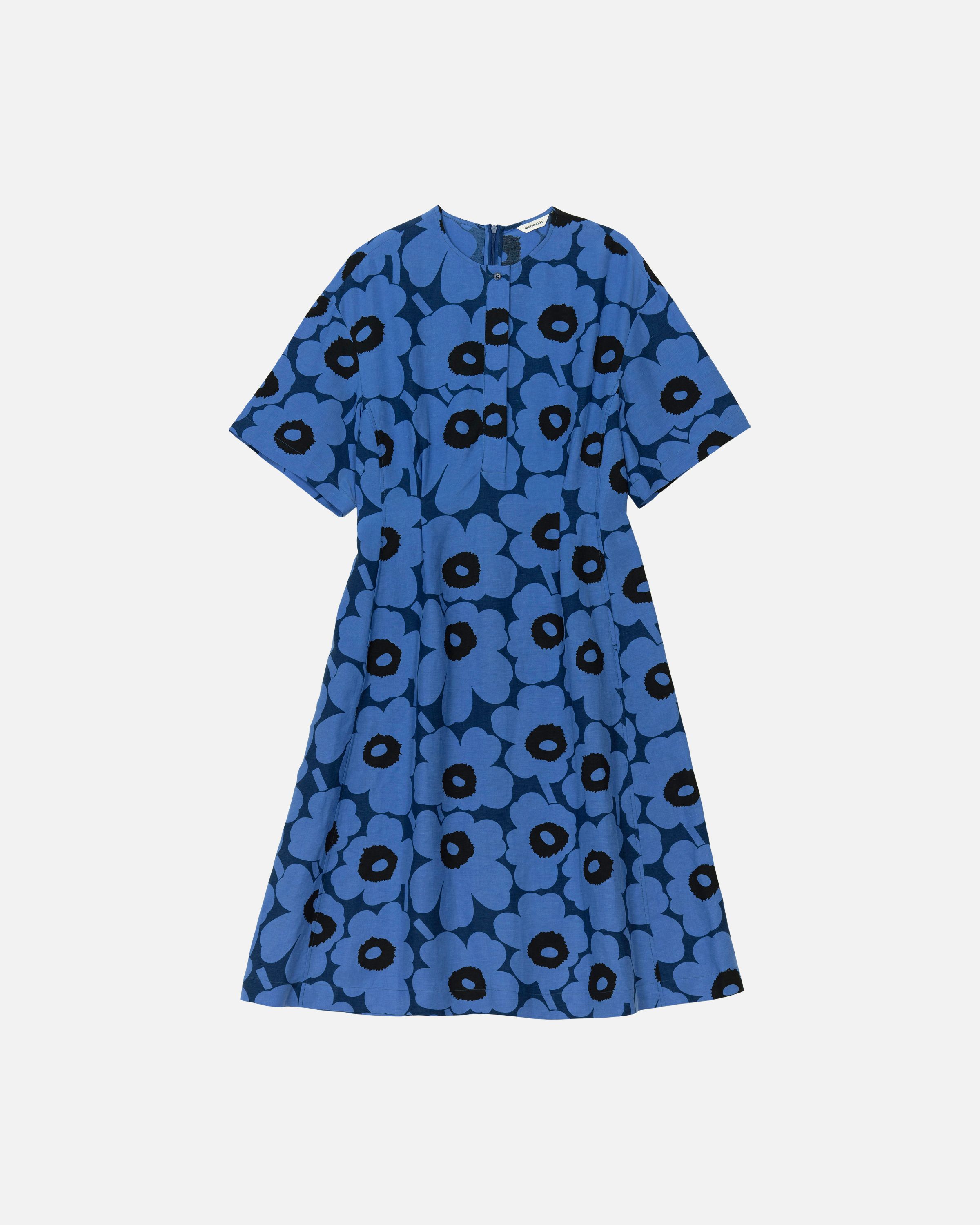 Vuosi Unikko Dress blue, blue, black | Marimekko
