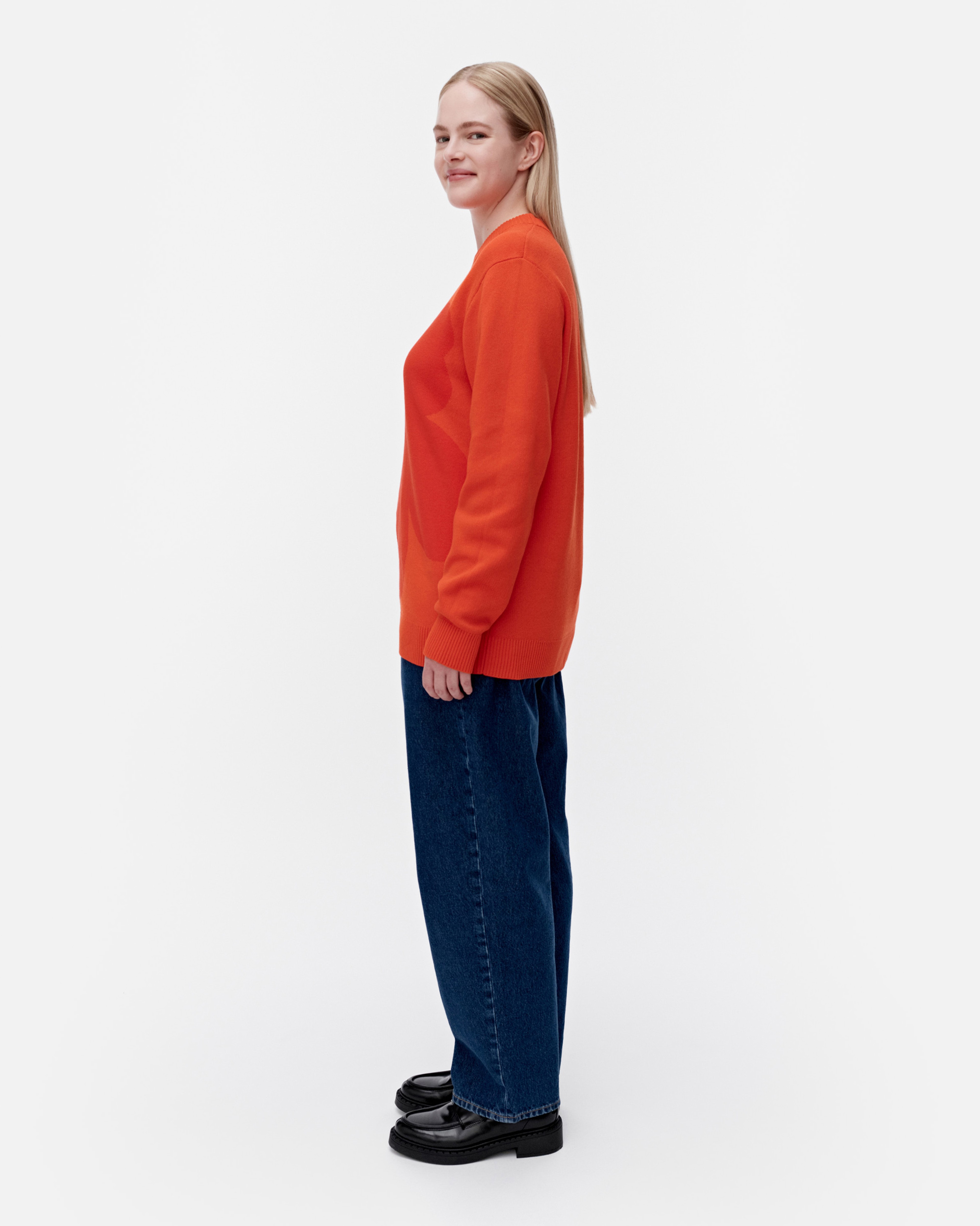 Lasi Unikko, Kioski knitted pullover, red, dark red,