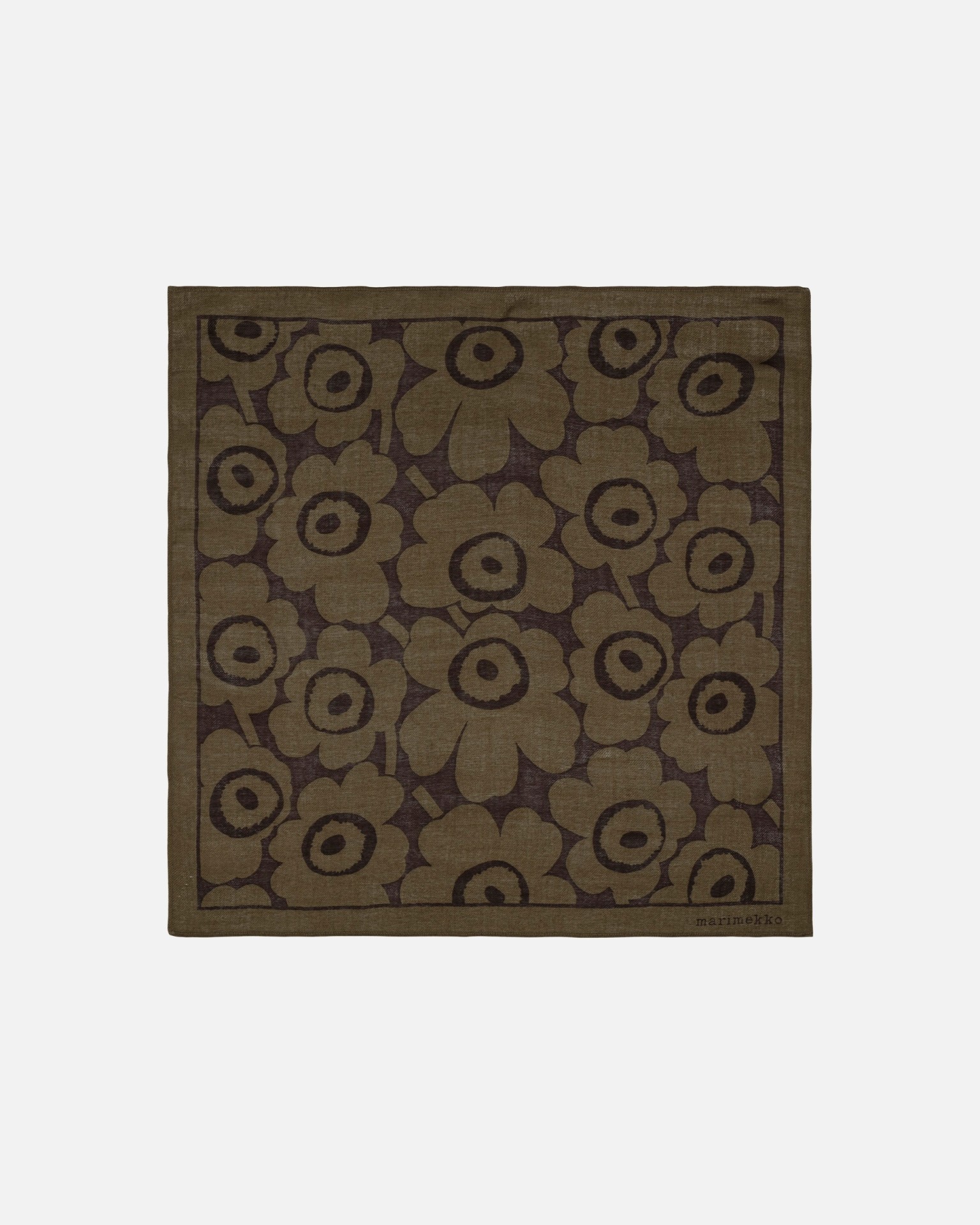 Kuittaus Unikko, Scarf, beige, dark brown,