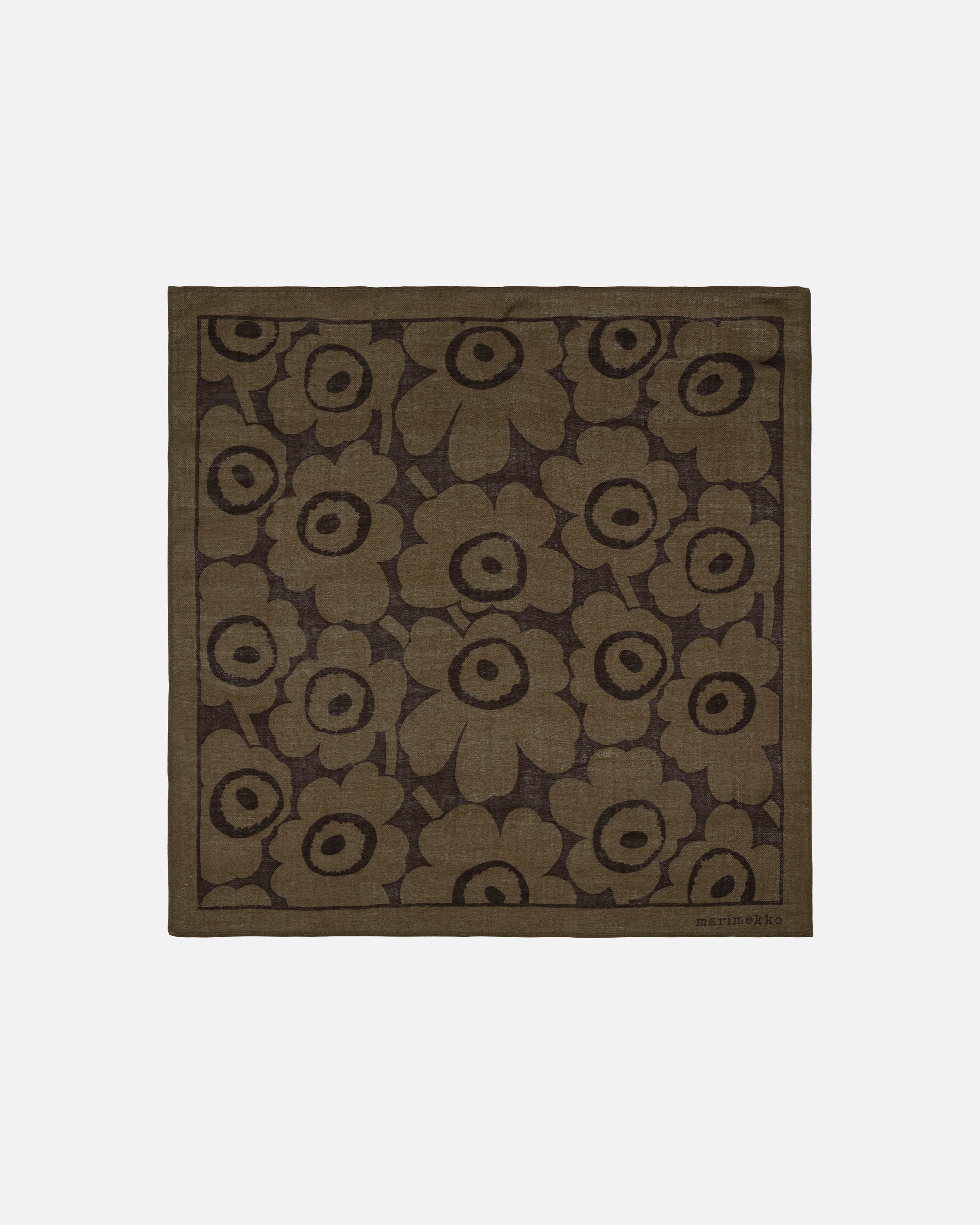 Kuittaus Unikko, Scarf, beige, dark brown,