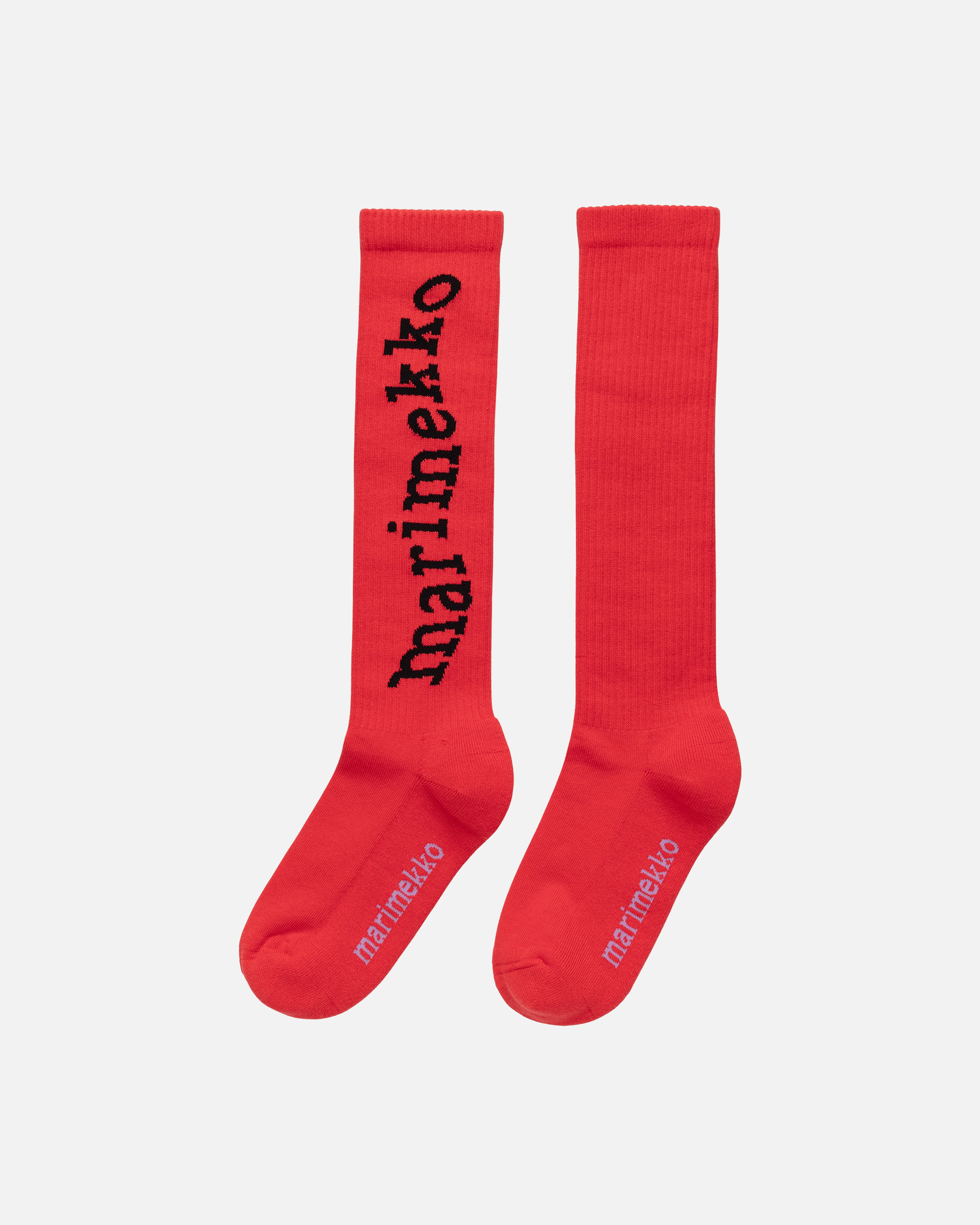 Suikea Logo, Kioski knee socks, red, lilac,