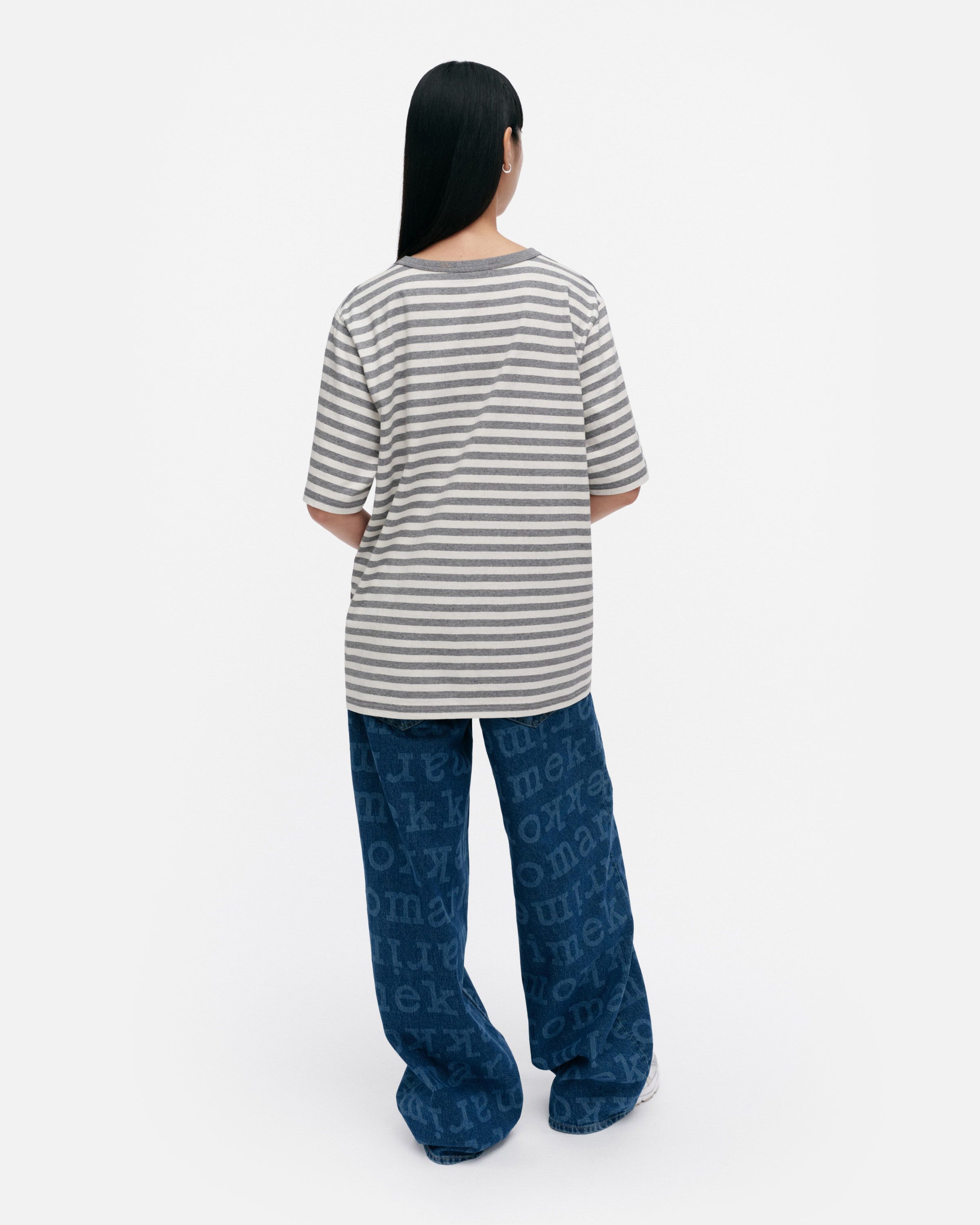 24AW■marimekko■Tasaraita Kioski コットントリコットTシャツ Tasaraita Unikko Kioski t-shirt | Marimekko