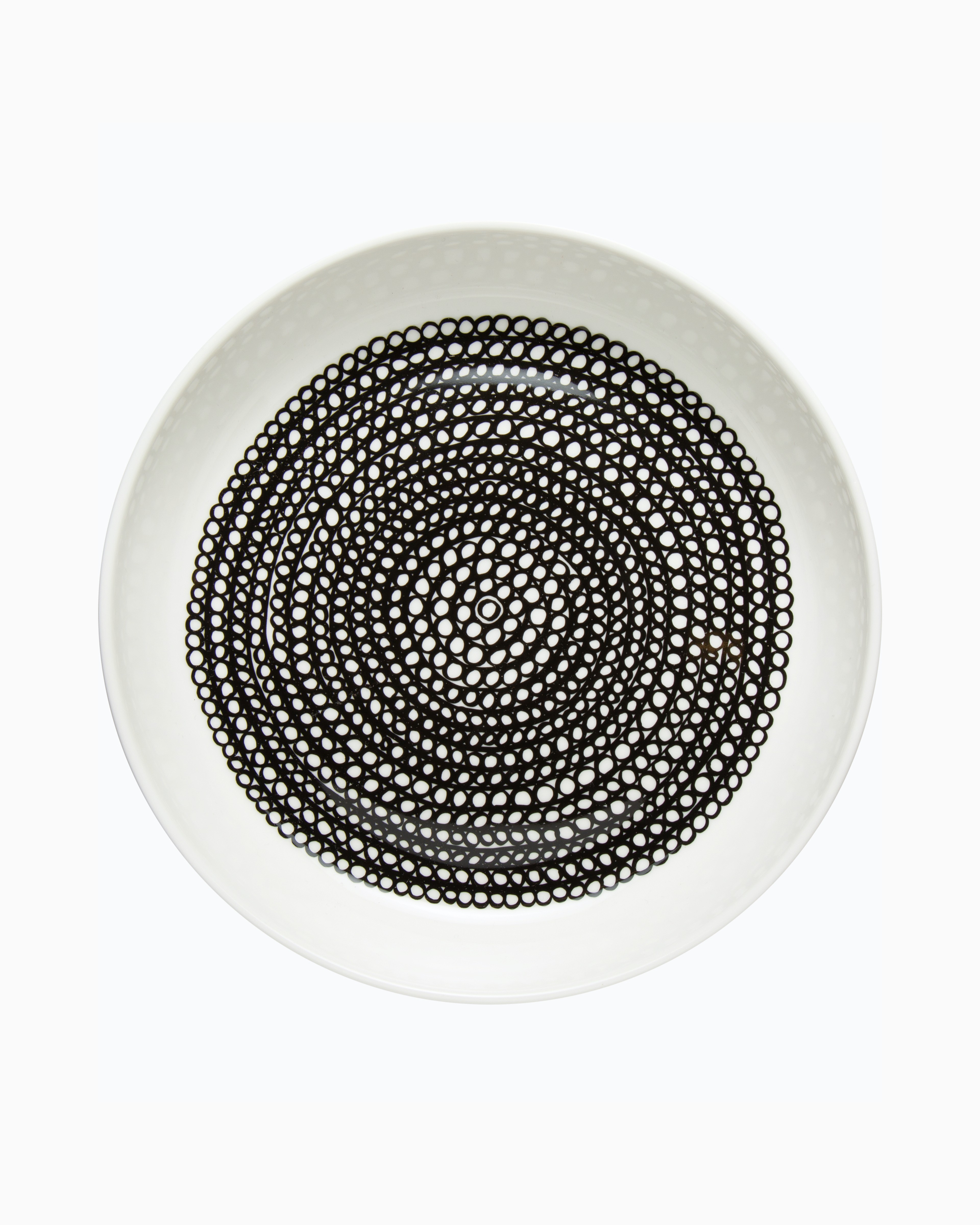 Oiva / Räsymatto, Plate 20,5 cm, white,black,