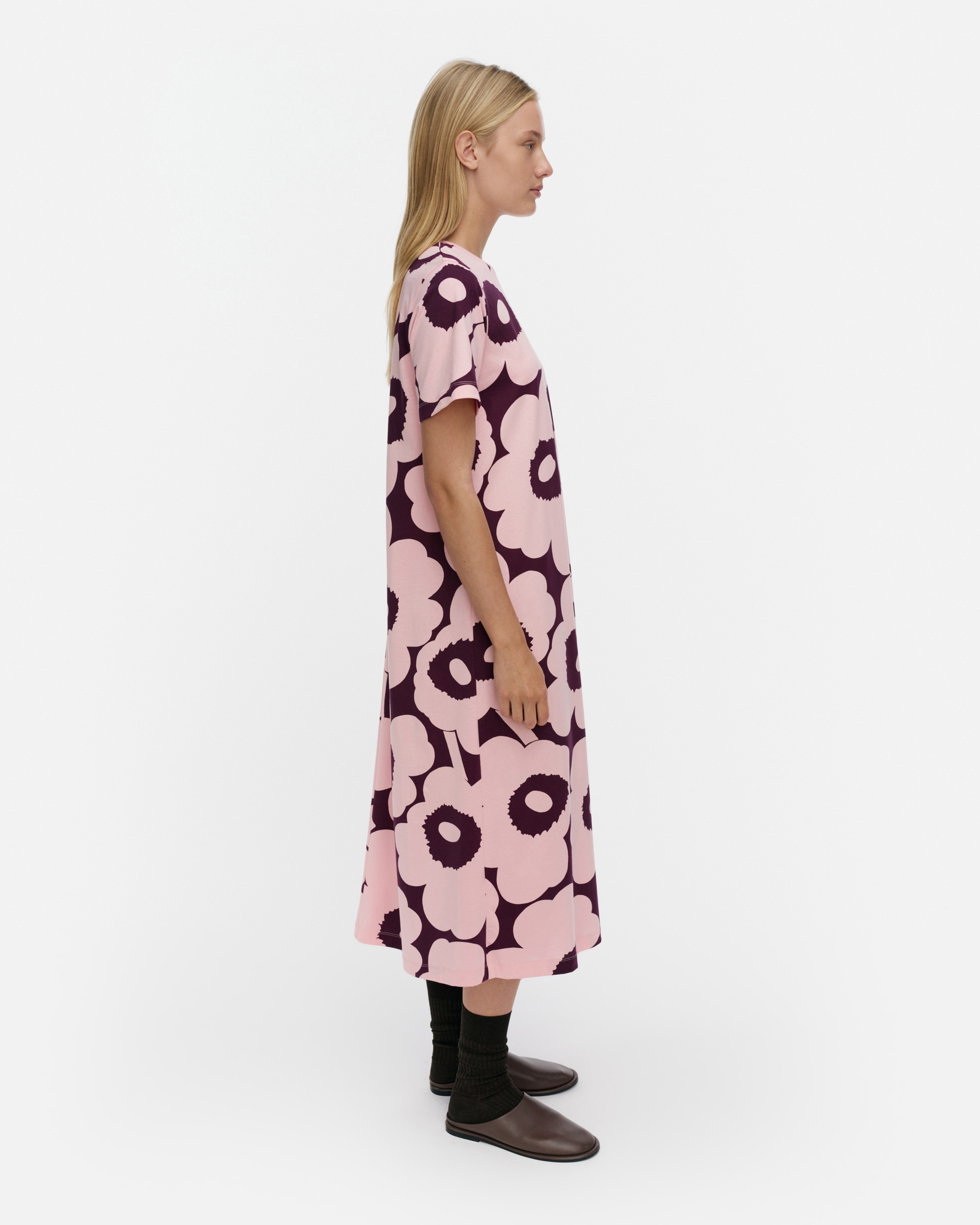 Pisteinen Unikko, Dress, light pink, dark purple,
