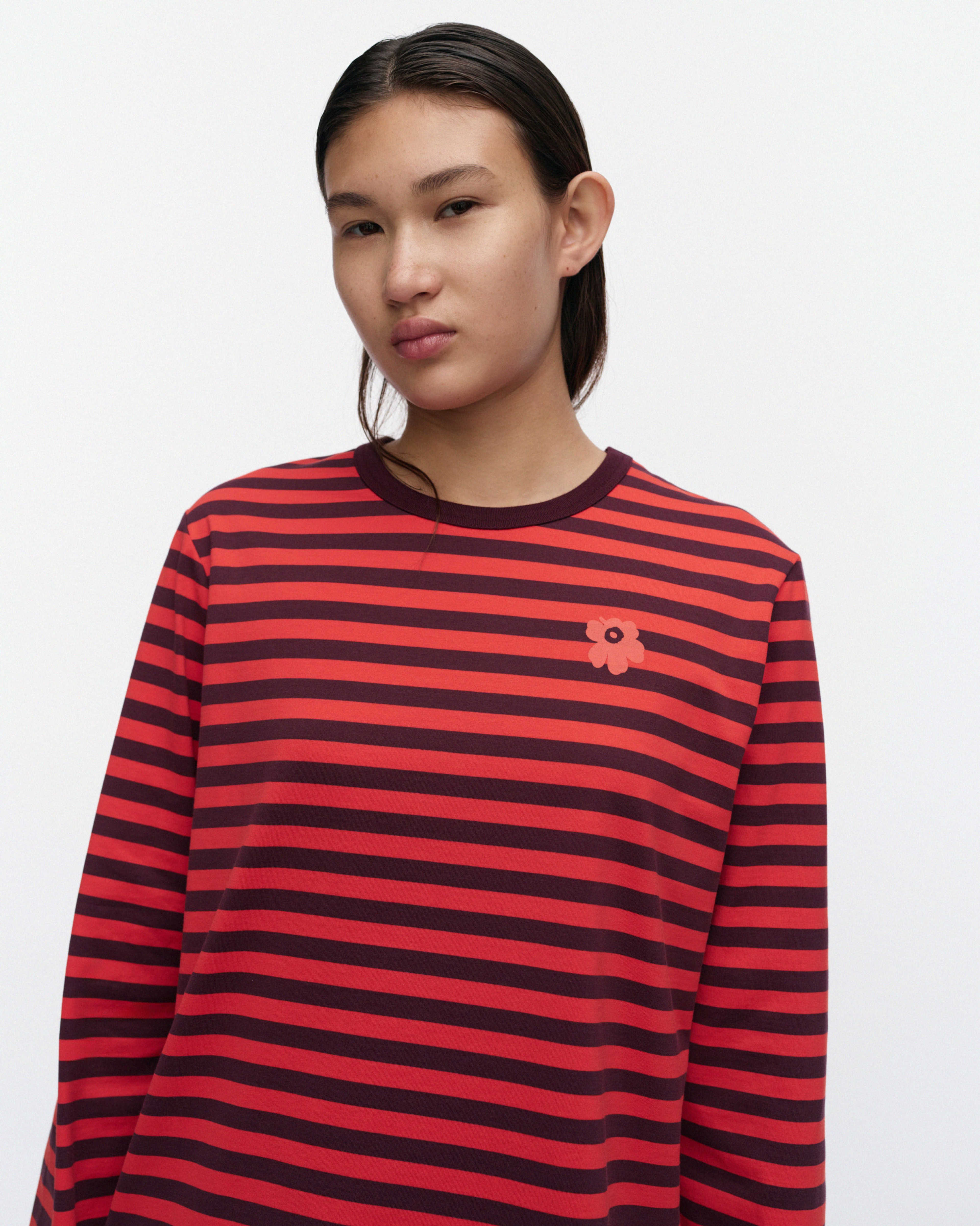 Tasaraita Unikko, Kioski jersey shirt, wine red, red,