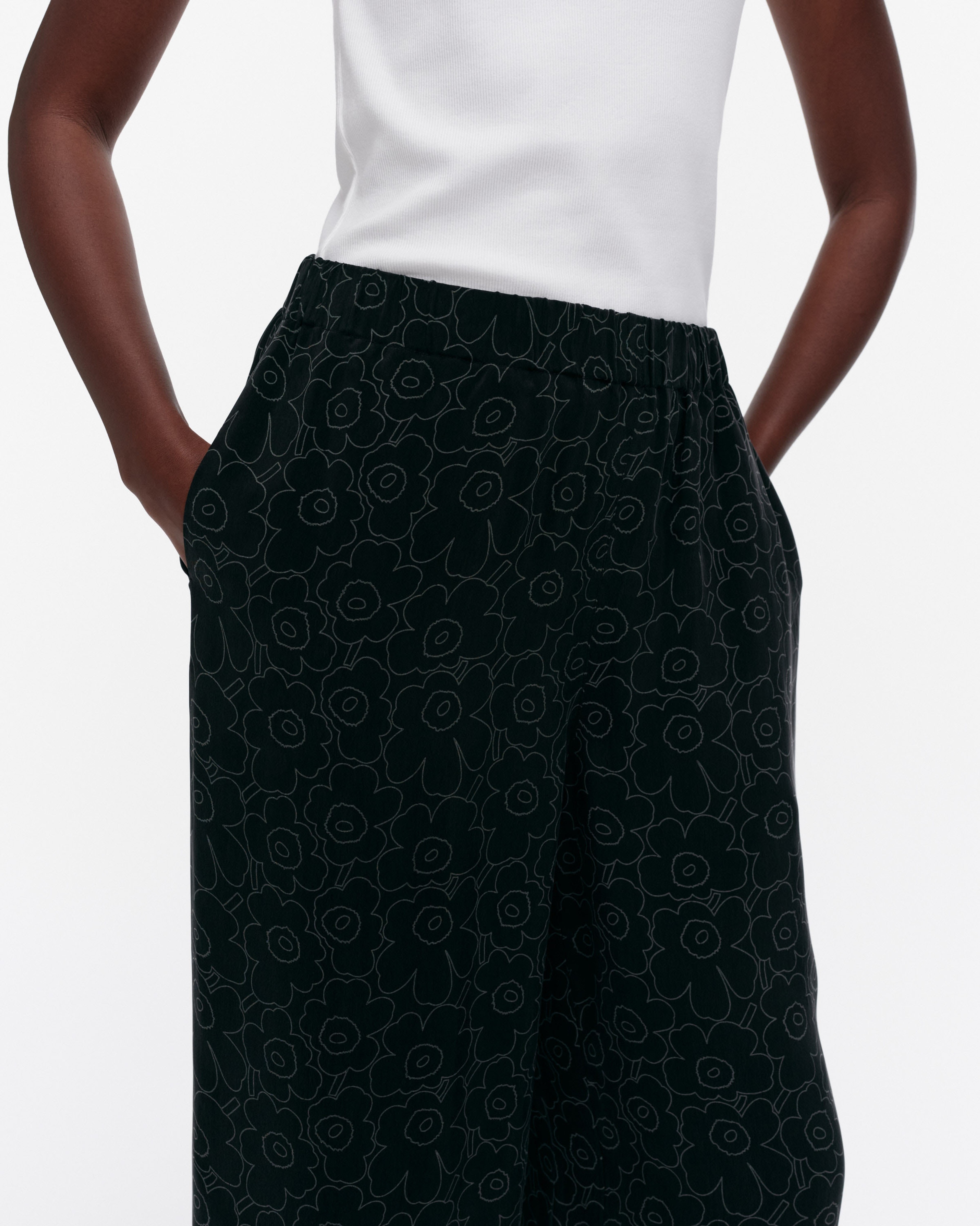 Oanet Piirto Unikko, Trousers, black, dark grey,