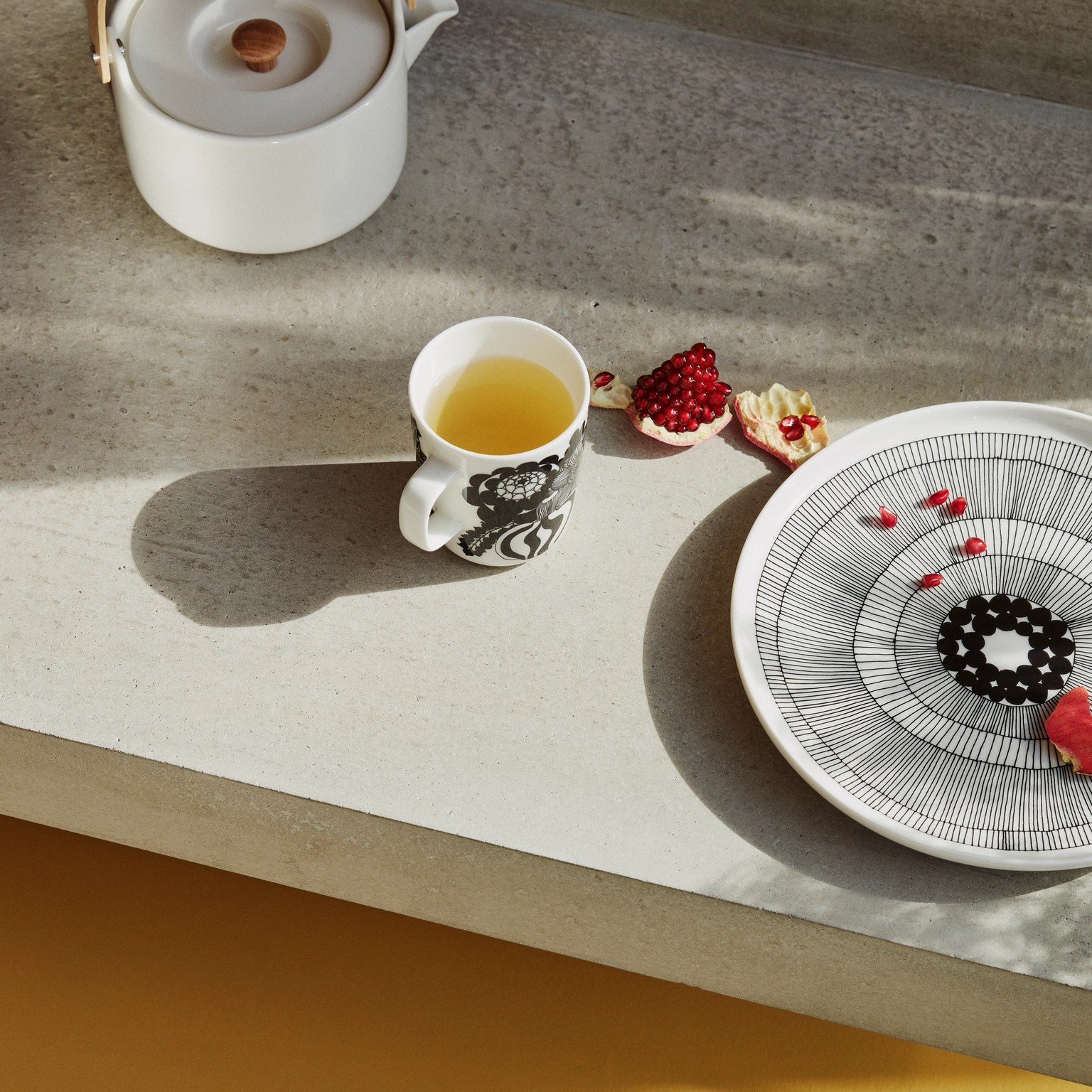 Marimekko's continuous collection Oiva products in Siirtolapuutarha patterns