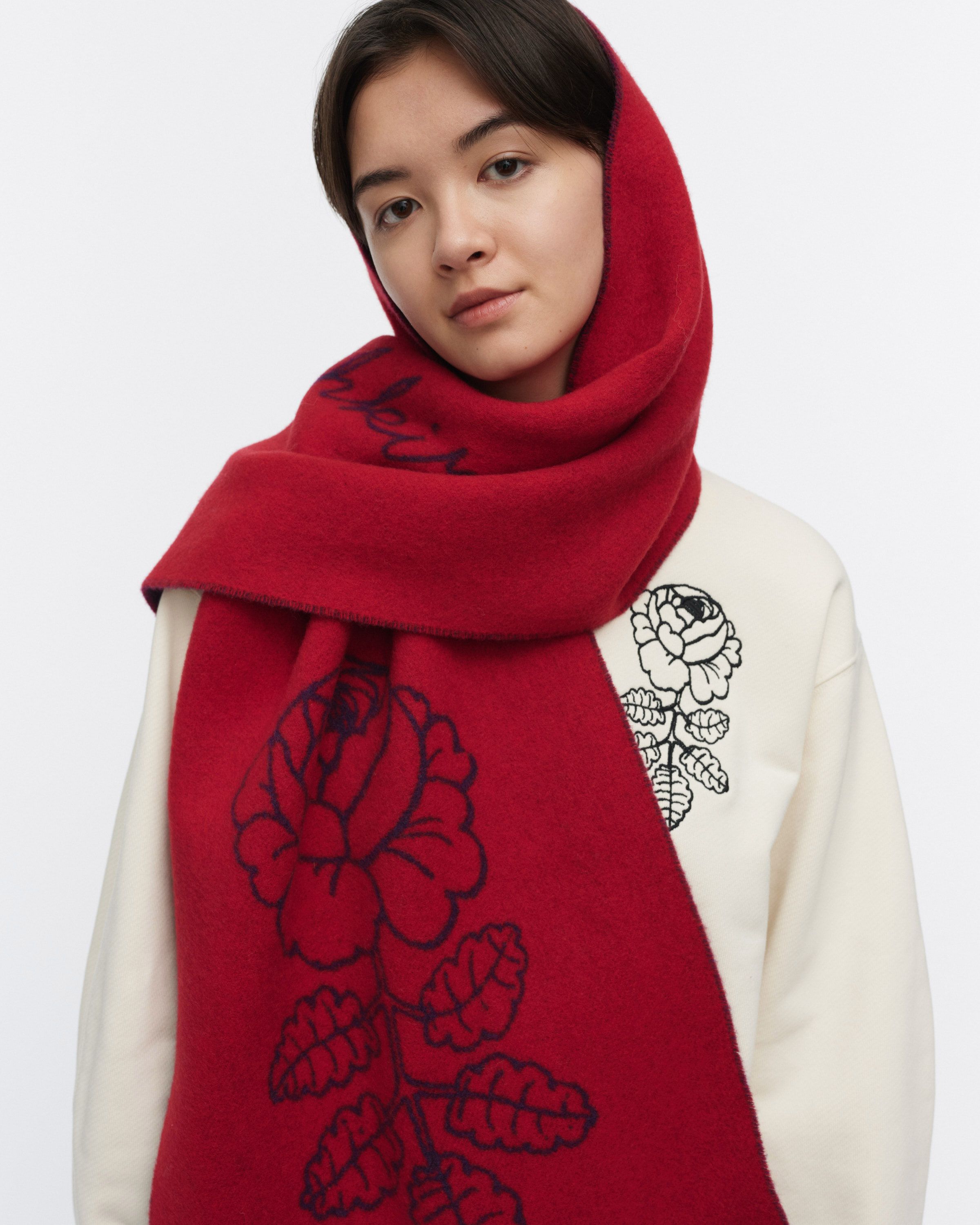 Sävellys Vihkiruusu Kioski scarf | Marimekko
