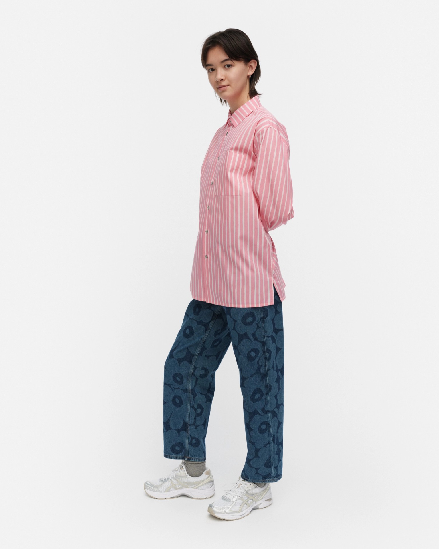 Jokapoika, Kioski cotton shirt, light pink, pink, white,