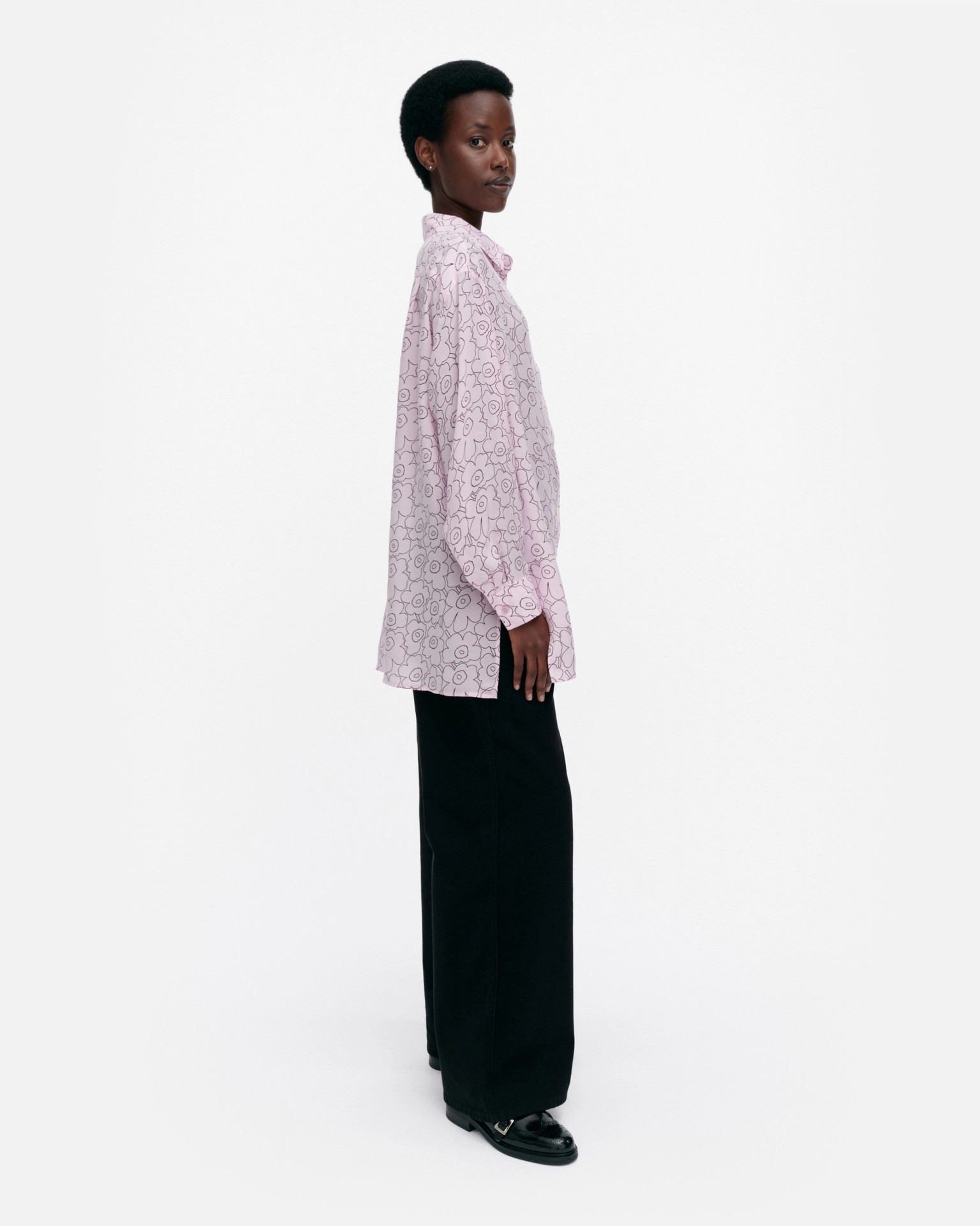 Runsas Piirto Unikko, Shirt, light pink, wine red,