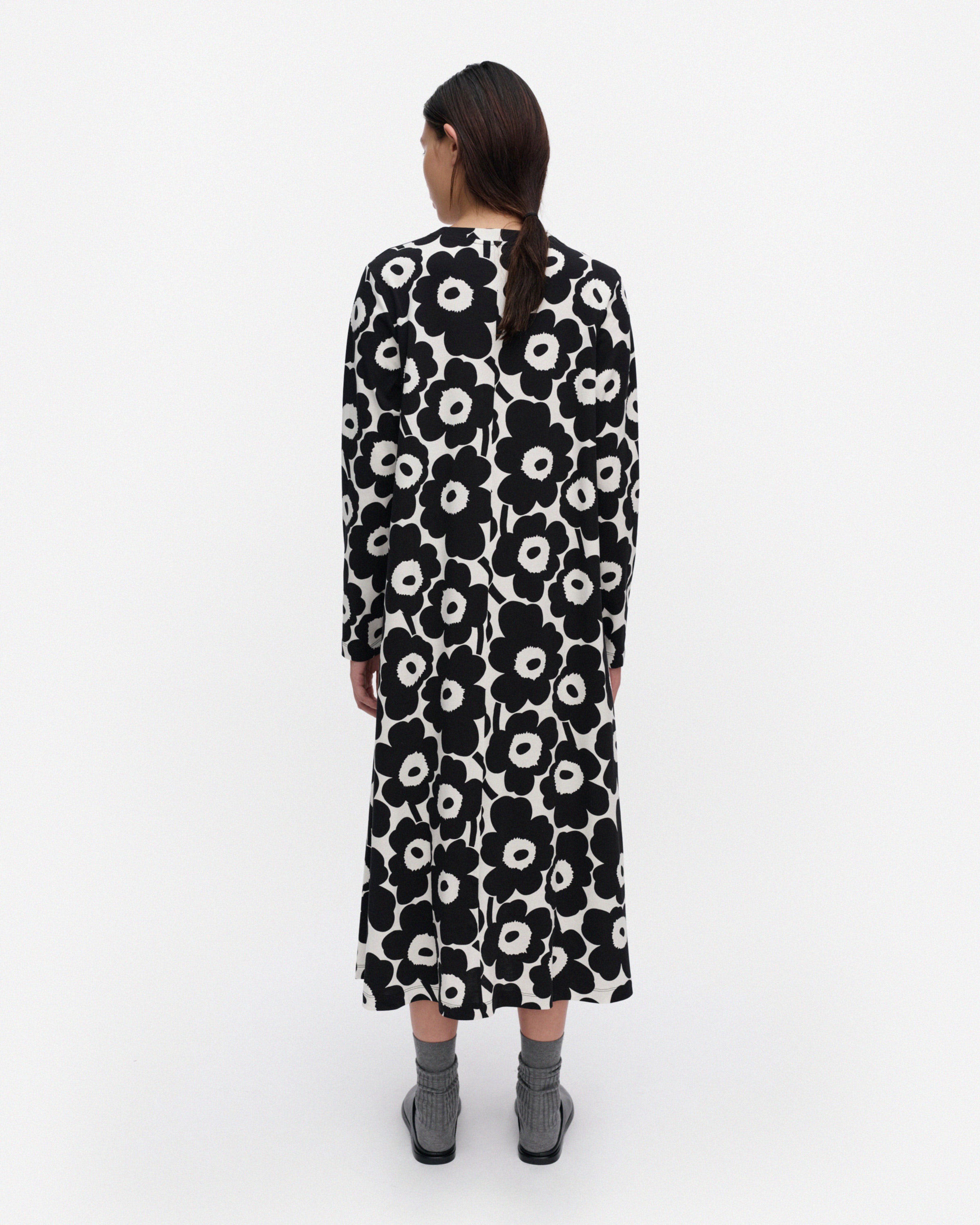 Hujanhajan Unikko, Jersey dress, black, off white,
