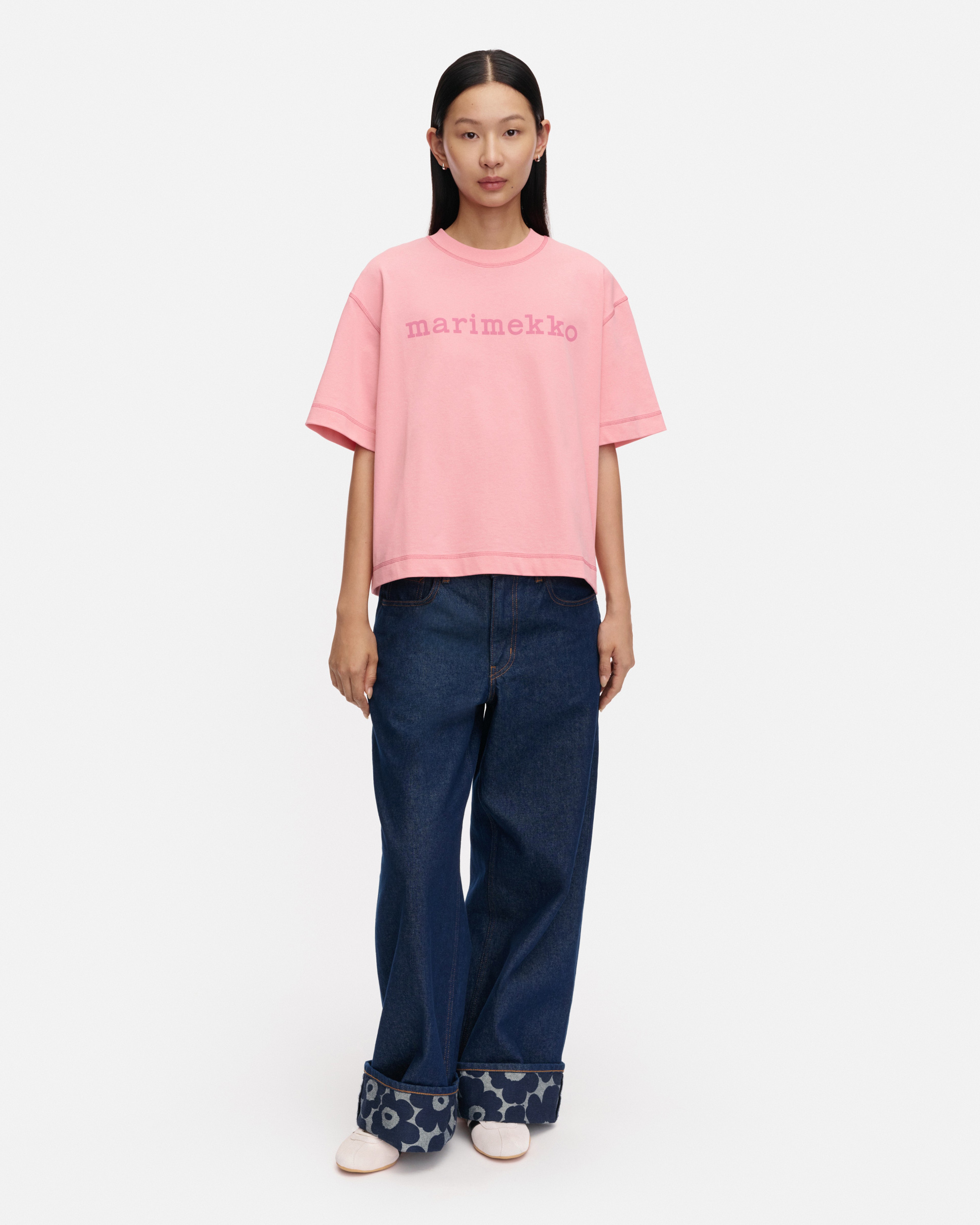 Pyörteet Logo placement, Kioski t-shirt, light pink, rose,