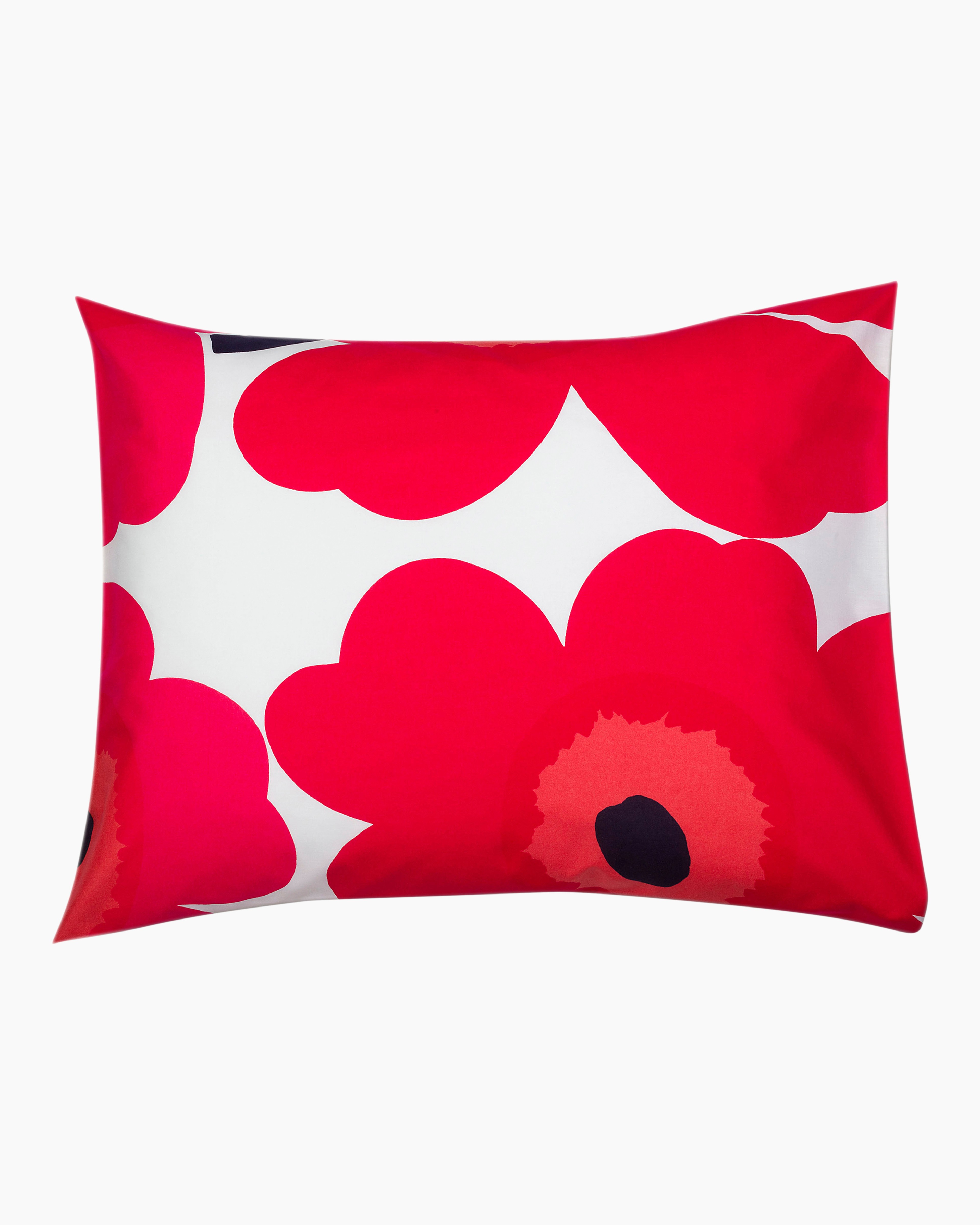 Unikko, Pillow case 50x60 cm, white,red,