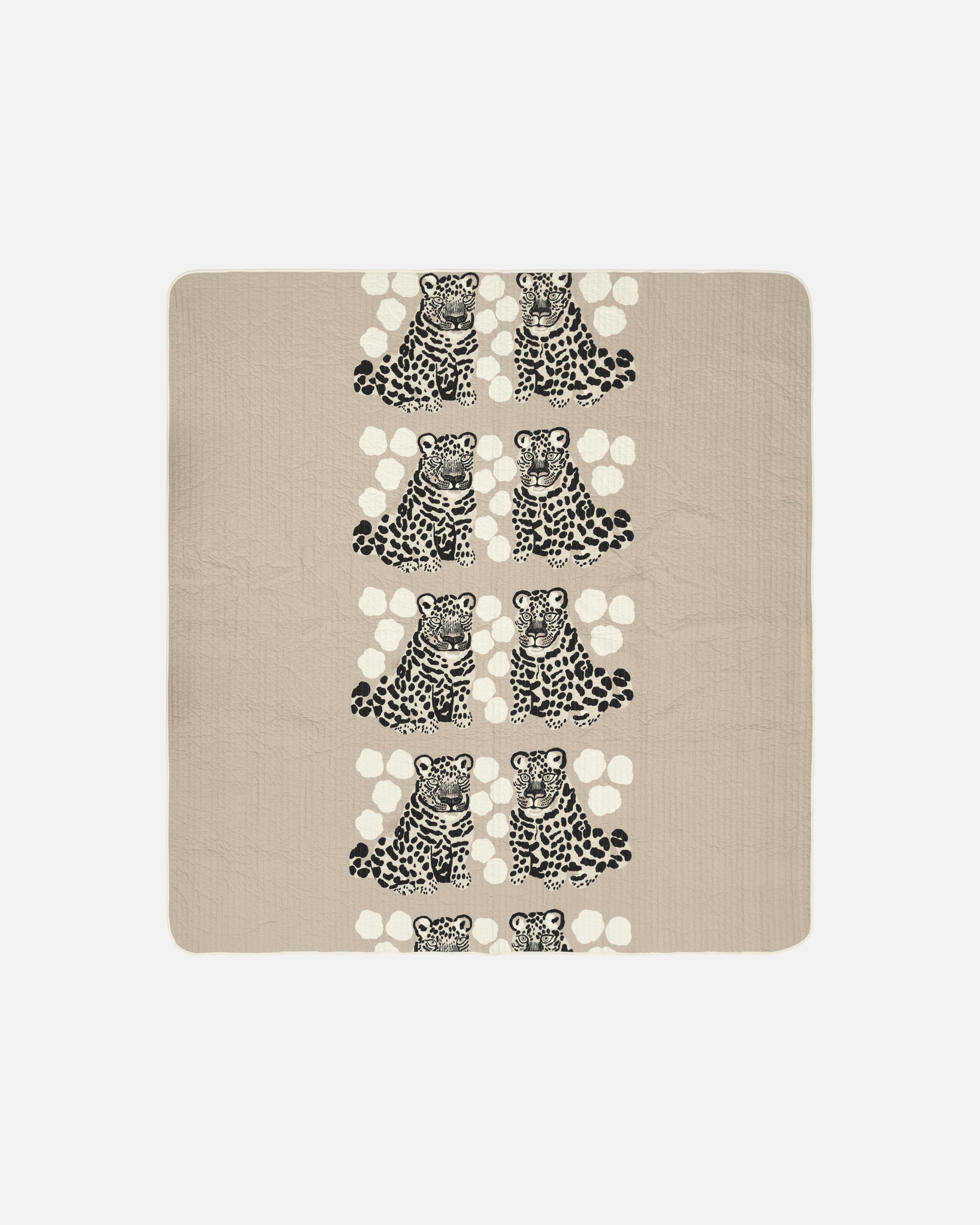 Kaksoset, Päiväpeitto 260x260 cm, greige, musta, l.valk.,