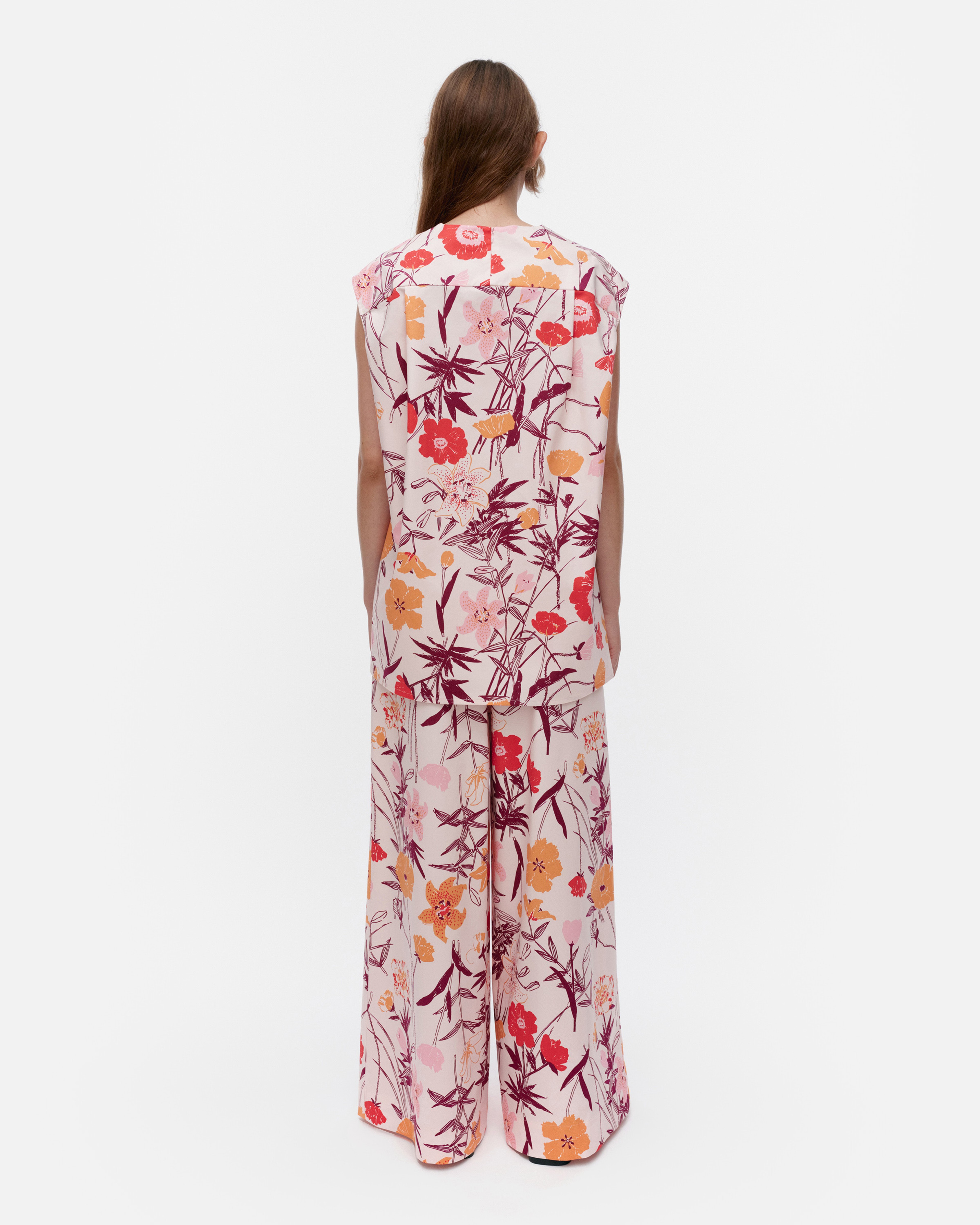 Kaksin Perenna, Cotton top, rose, wine red, orange,
