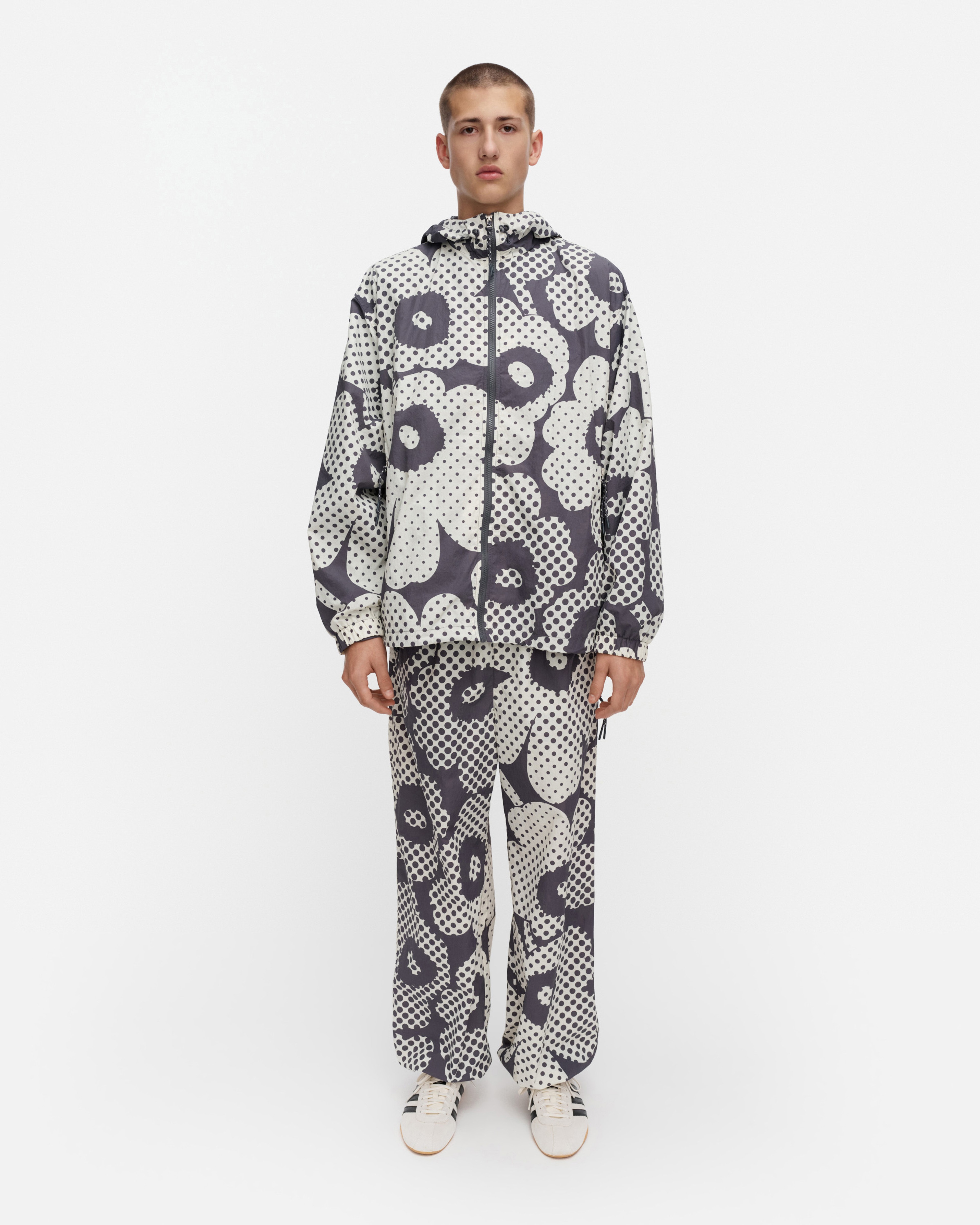 Sattuma Unikko, Kioski activewear coat, dark grey, off white,