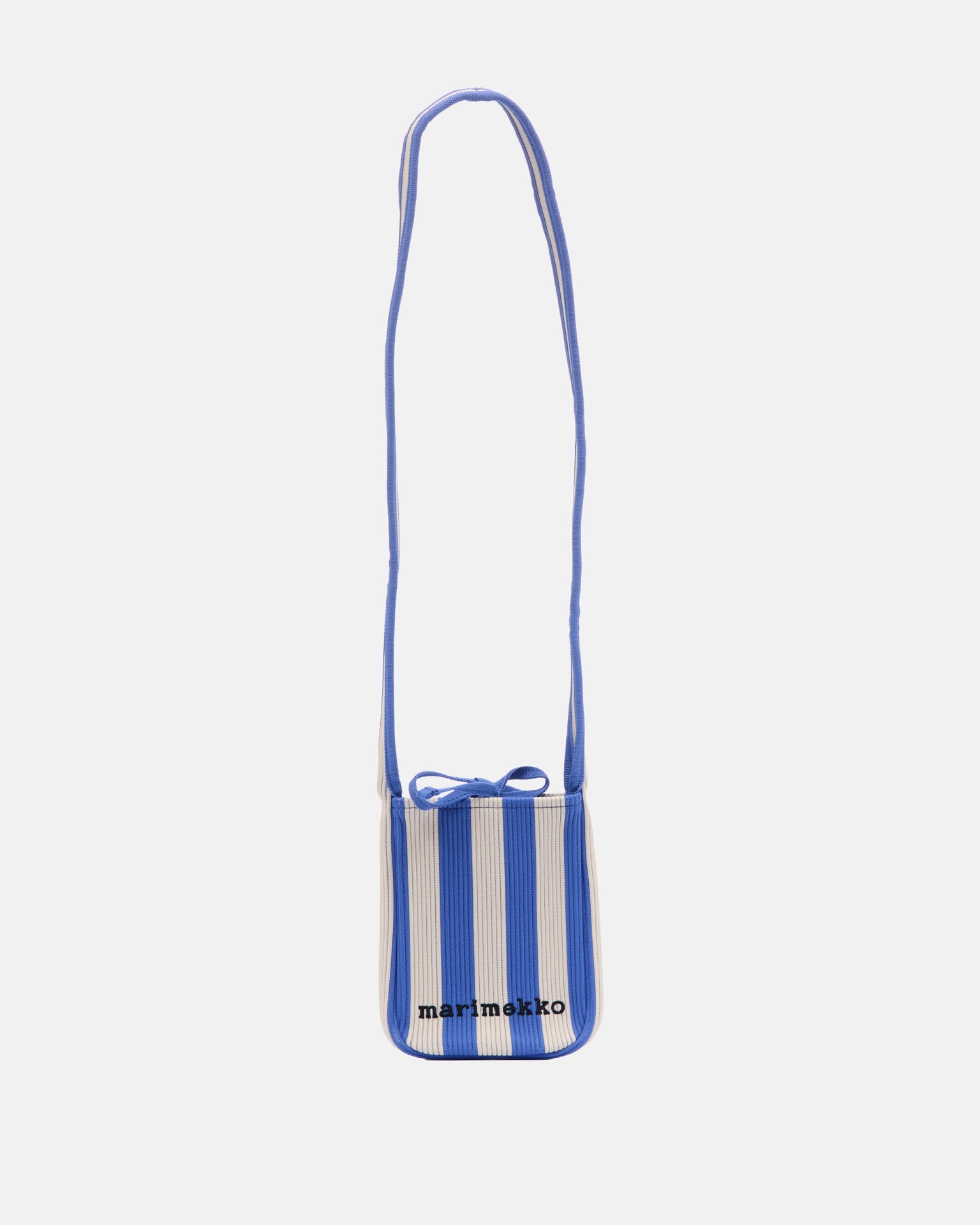 Knitted Phone Pocket Merirosvo, Shoulder bag, blue, off white,