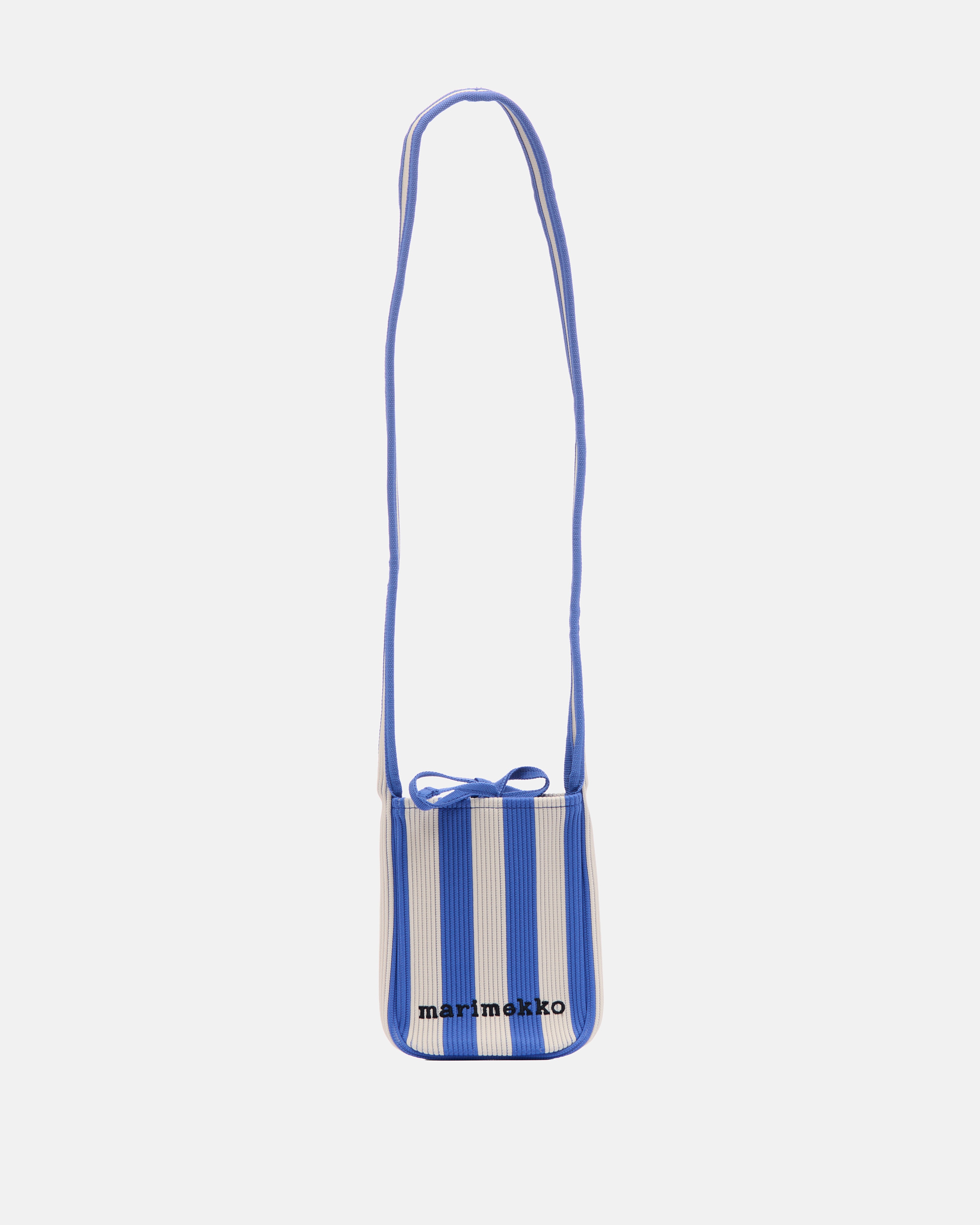 Knitted Phone Pocket Merirosvo, Shoulder bag, blue, off white,