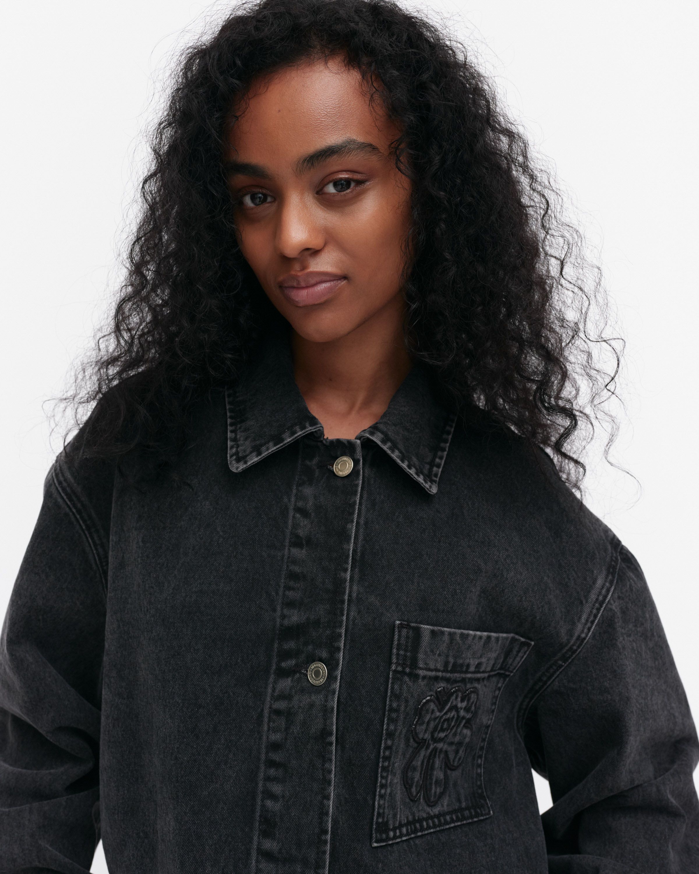 Maridenim Poweri Unikko Denim jacket | Marimekko