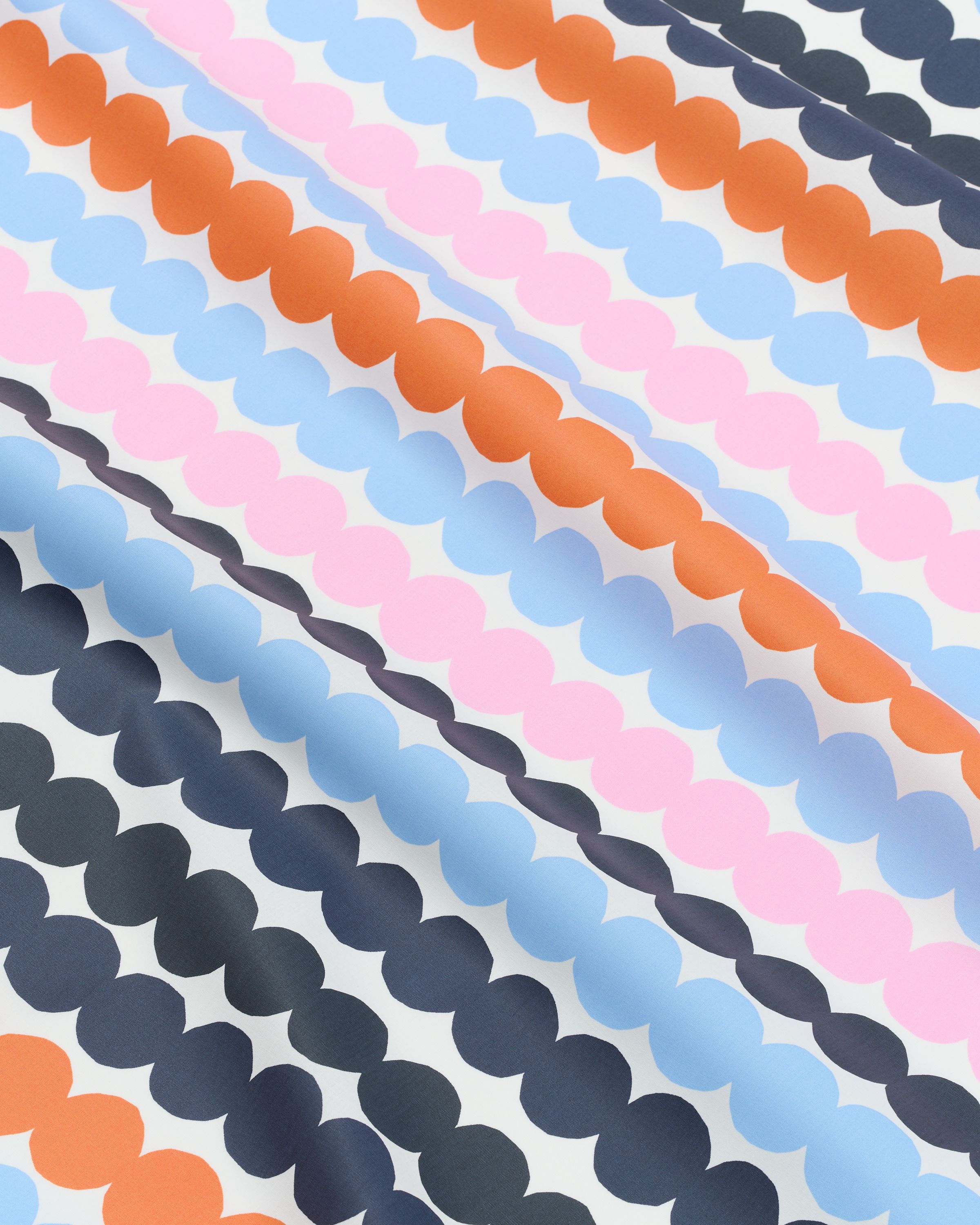 Räsymatto acrylic-coated cotton white,light blue,orange | Marimekko