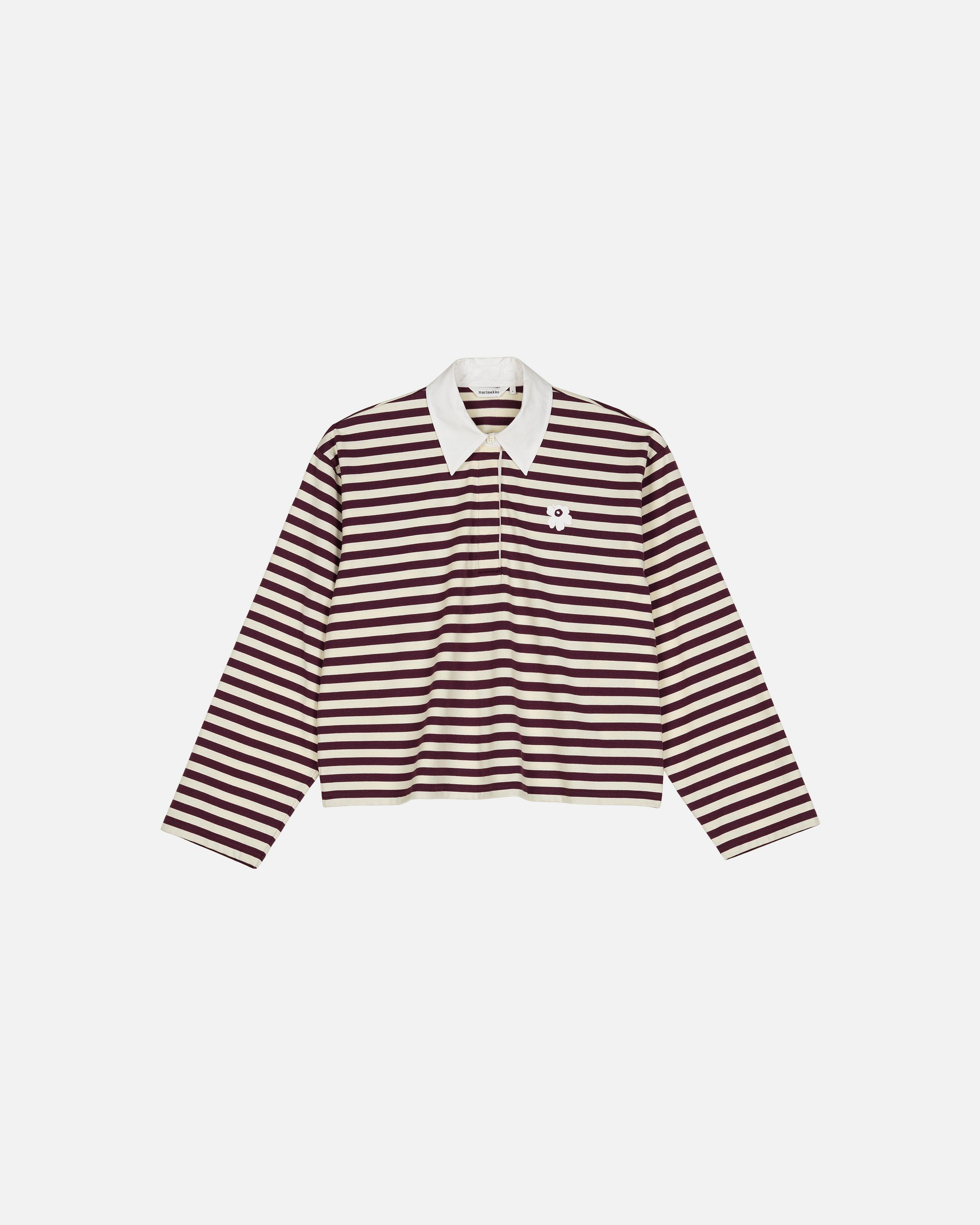 Kipinä Tasaraita Unikko Kioski jersey shirt wine red, light yellow