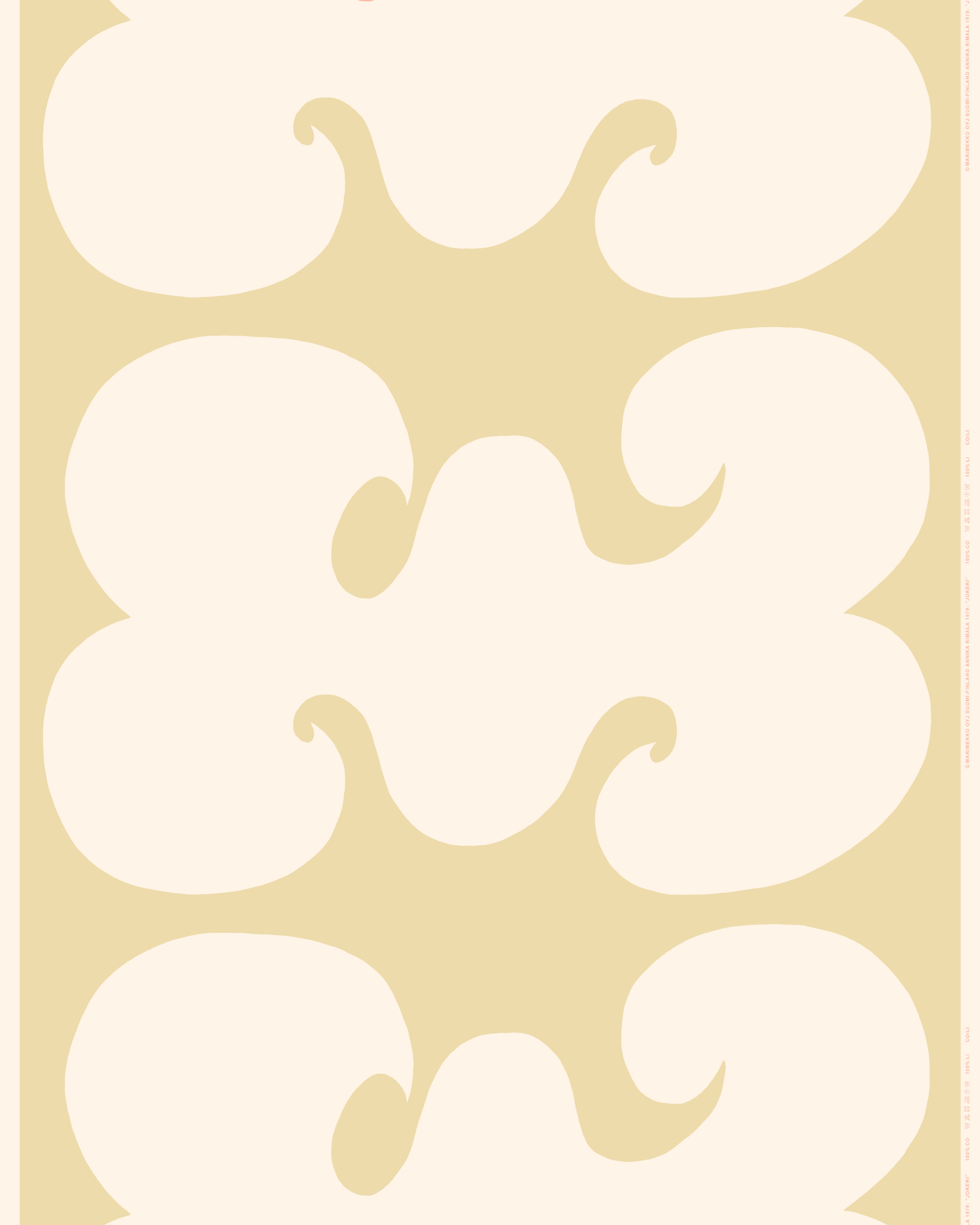 Jokeri, Linen fabric, ginger, natural white,