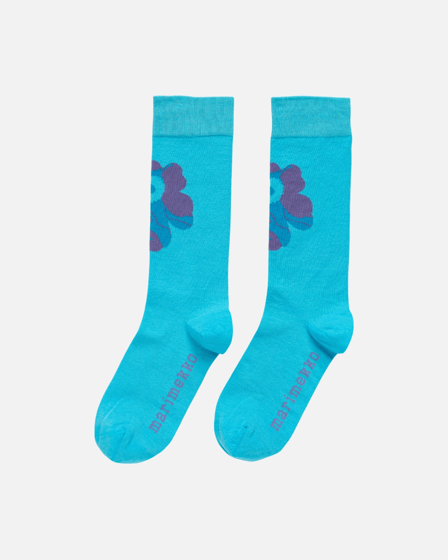 Toimisto Unikko Logo, Kioski socks, turquoise, red,