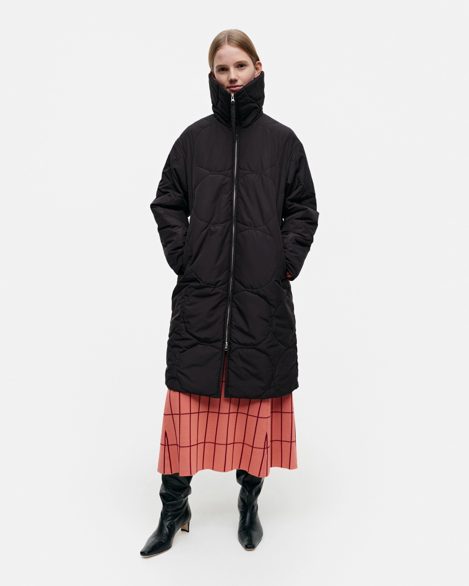 Kurtiini Kivet Lightweight padded coat | Marimekko