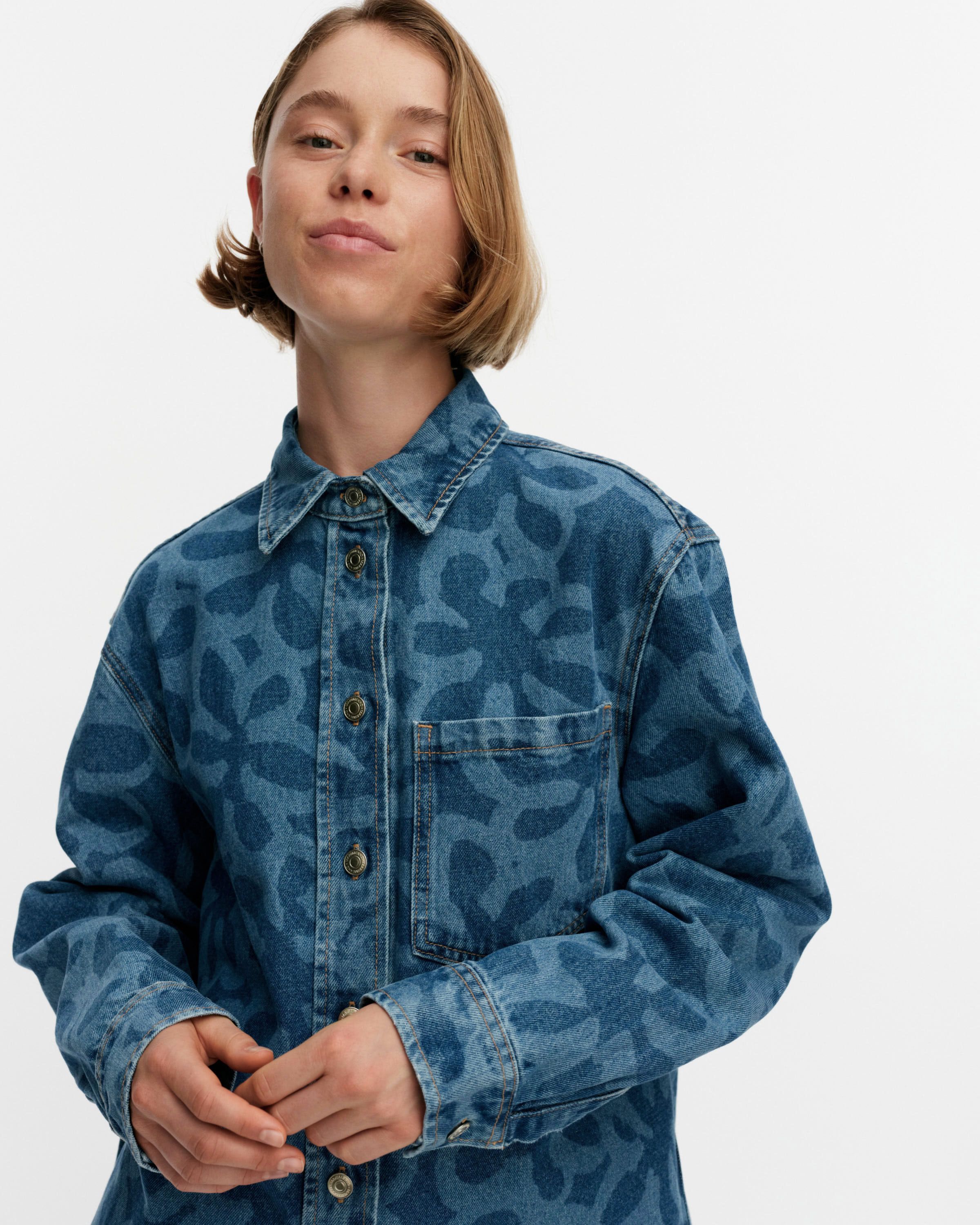 Maridenim Vaihe Kukka Shirt used indigo | Marimekko