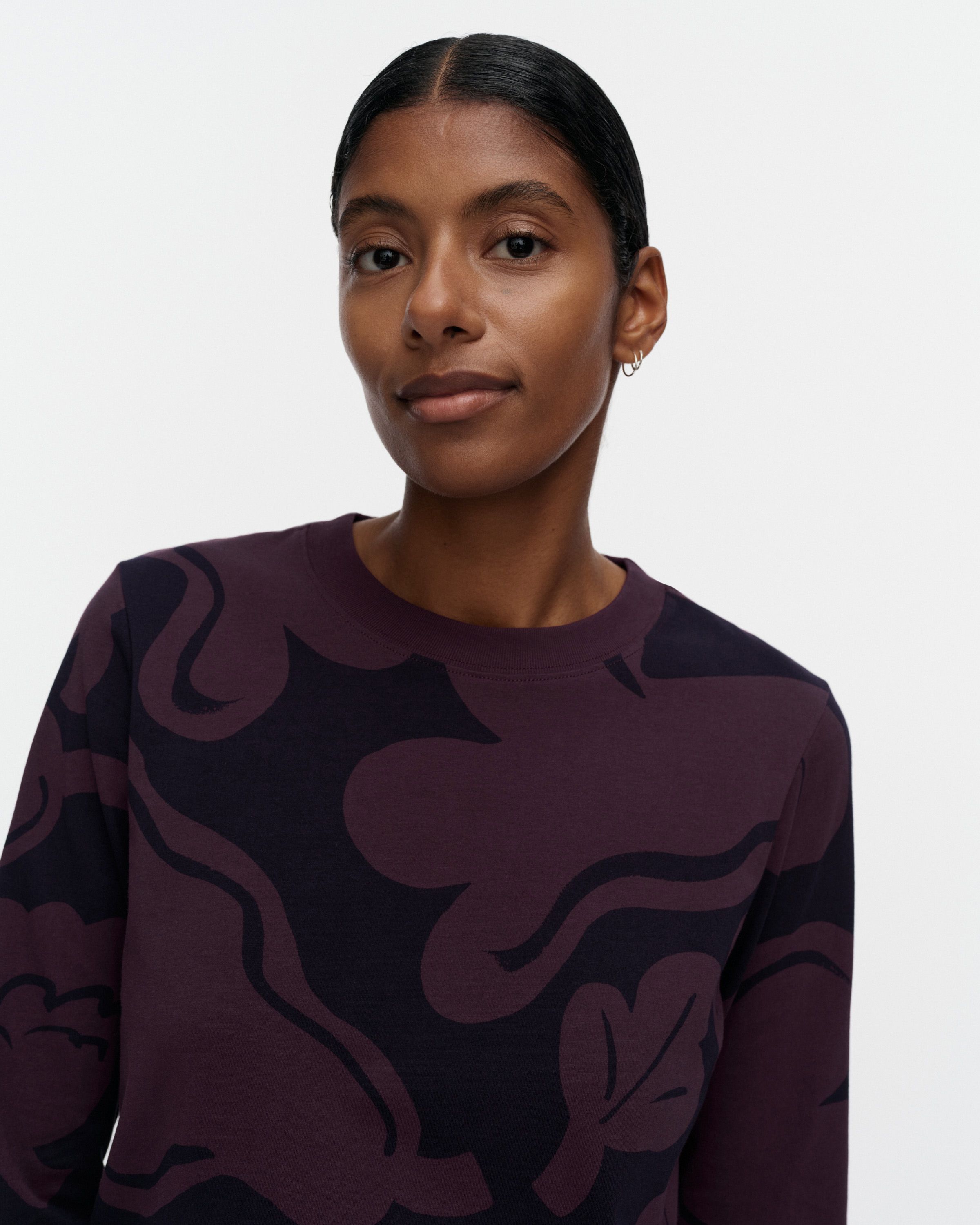 Sekunti Kukasta Kukkaan Jersey shirt dark purple, dark navy