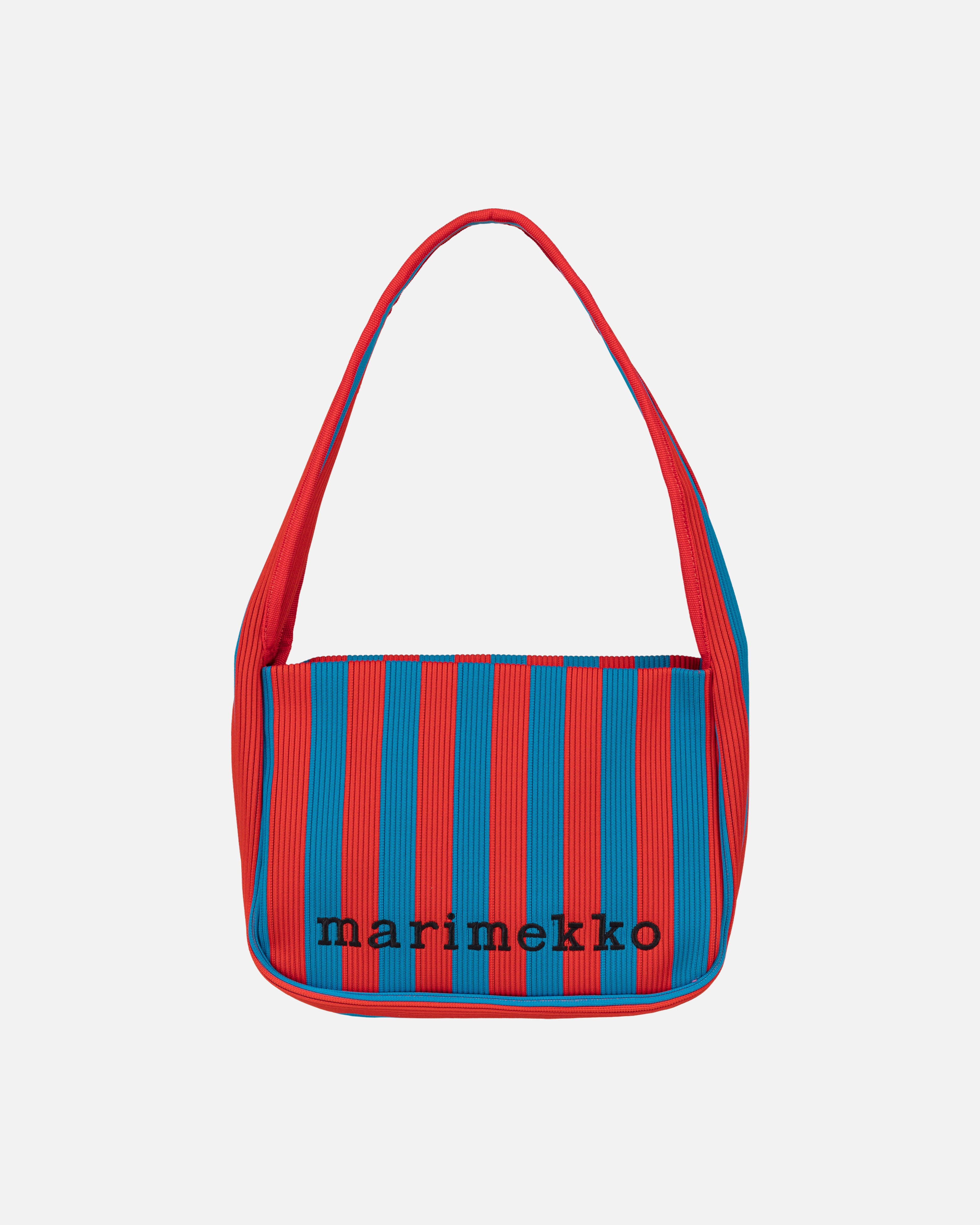 Knitted Shoulderbag Merirosvo, Umhängetasche, Blau, Rot,