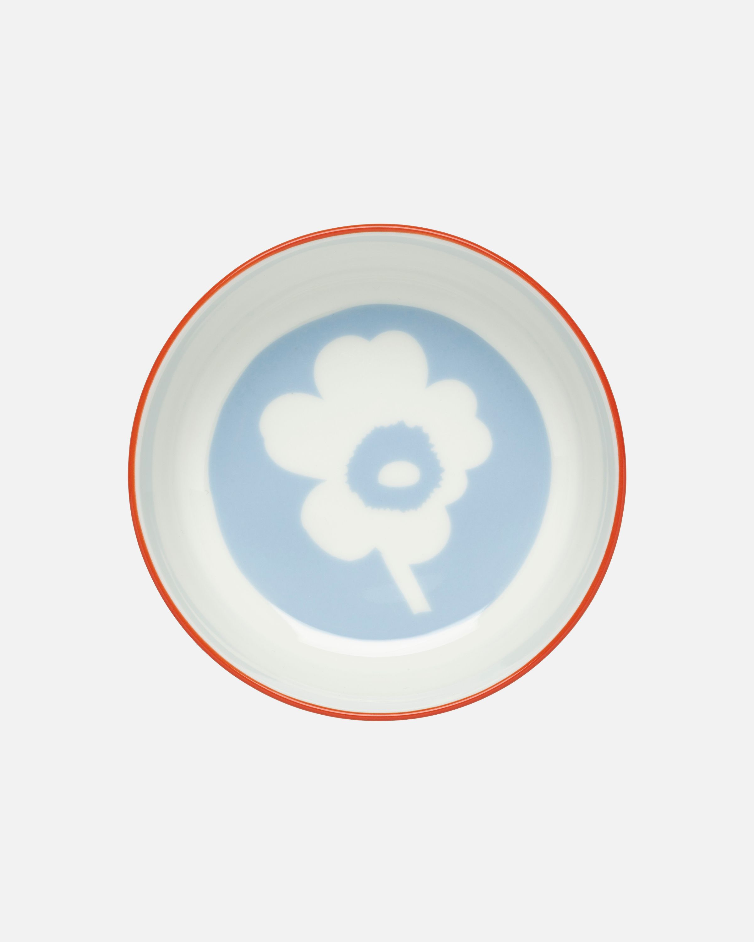 Oiva / Unikko Bowl white, lt.blue, orange red | Marimekko