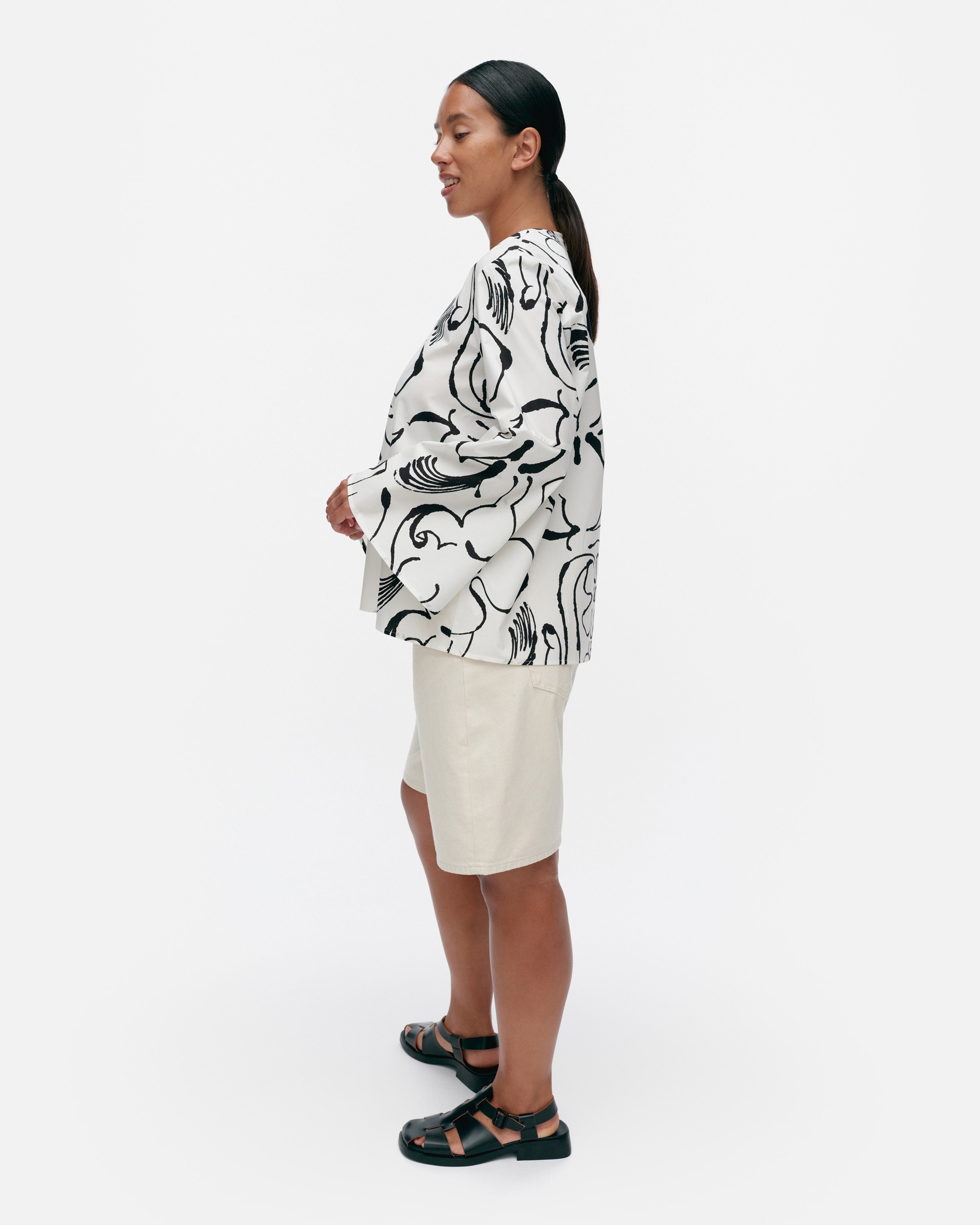Pelargoni Baluns, Blouse, off white, black,