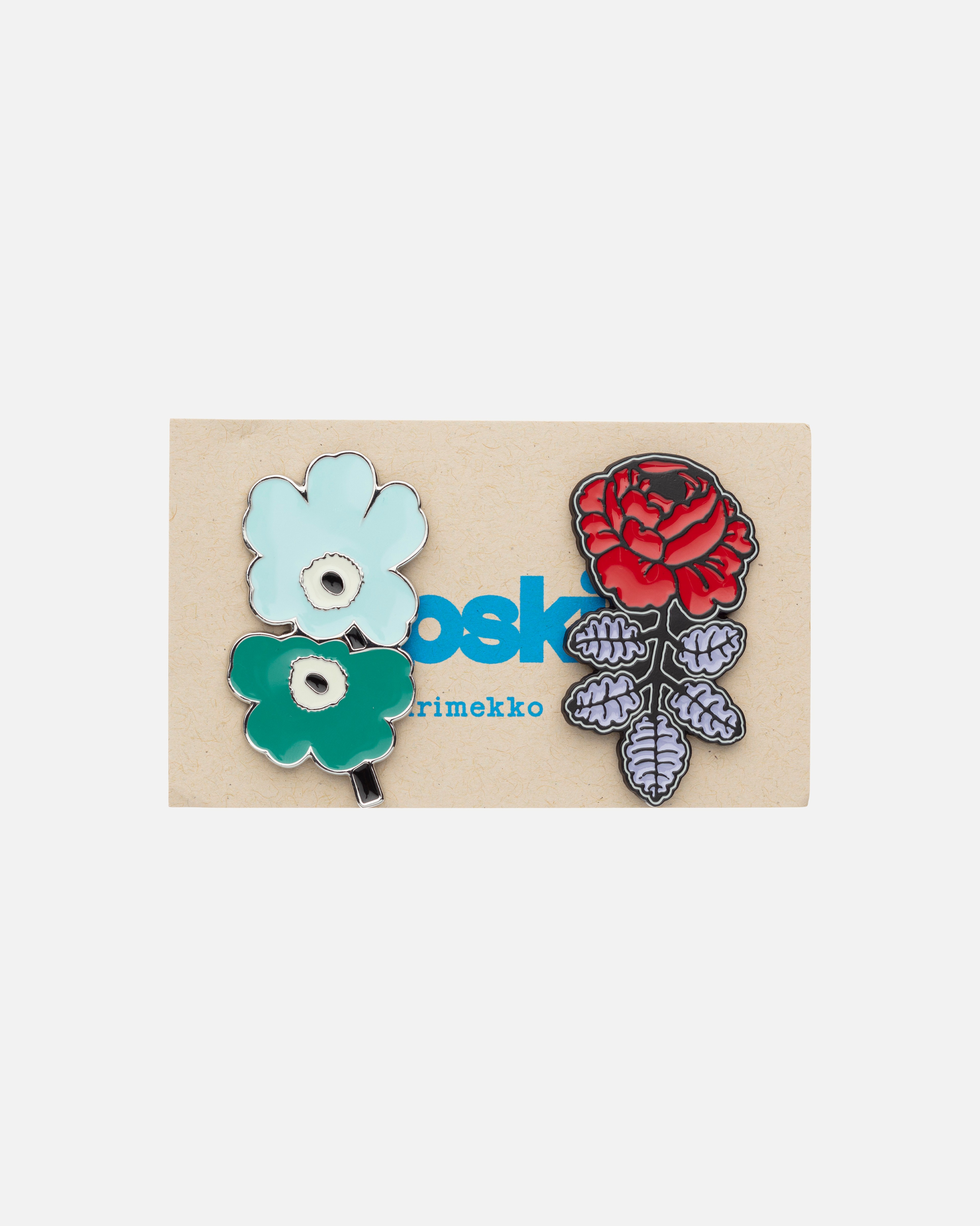 Pumpuli Set III, Kioski pin, turquoise, lilac, red,