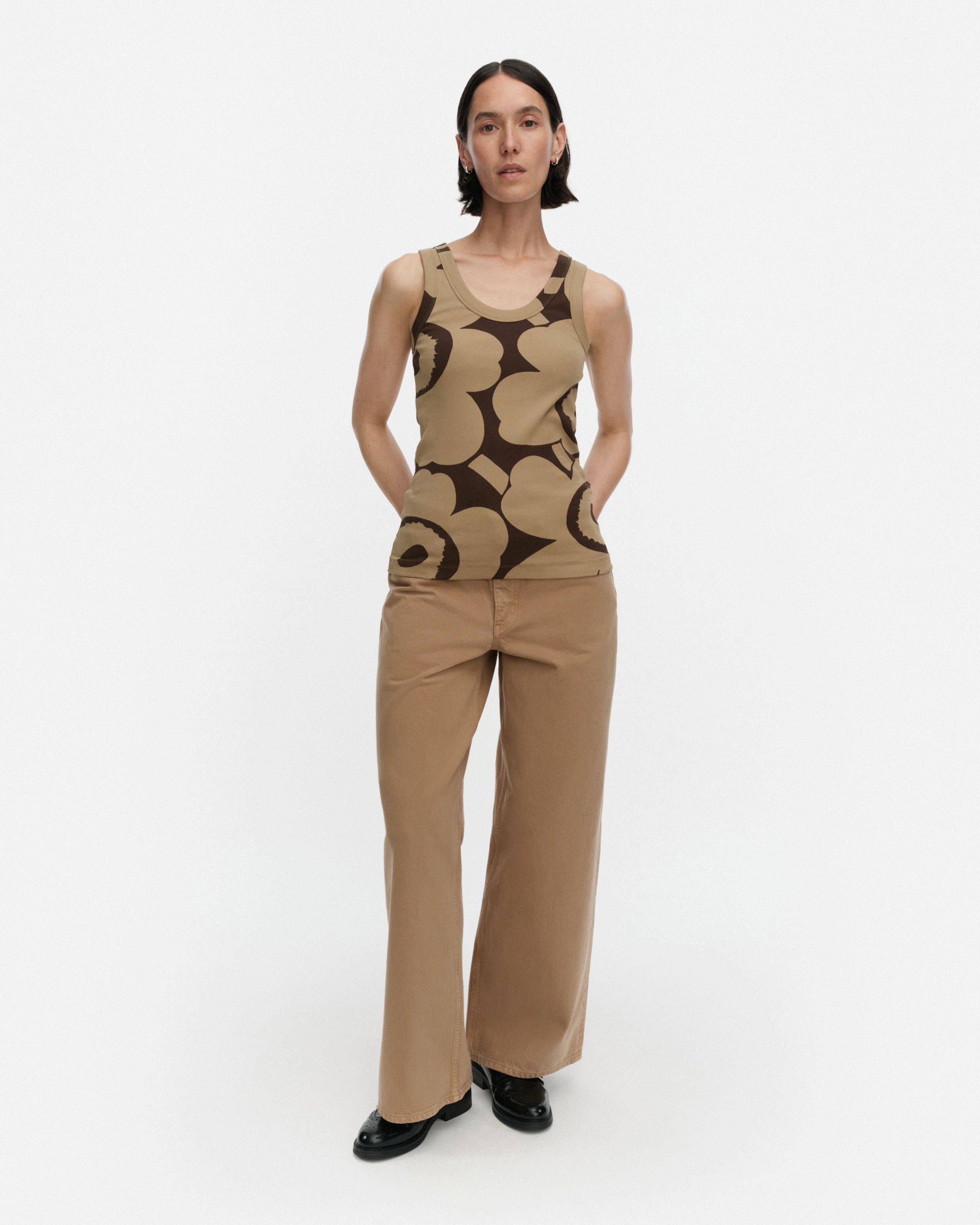 マリメッコ　marimekko ウニッコ ブラウンパンツ　xs Uusia Unikko Top | Marimekko
