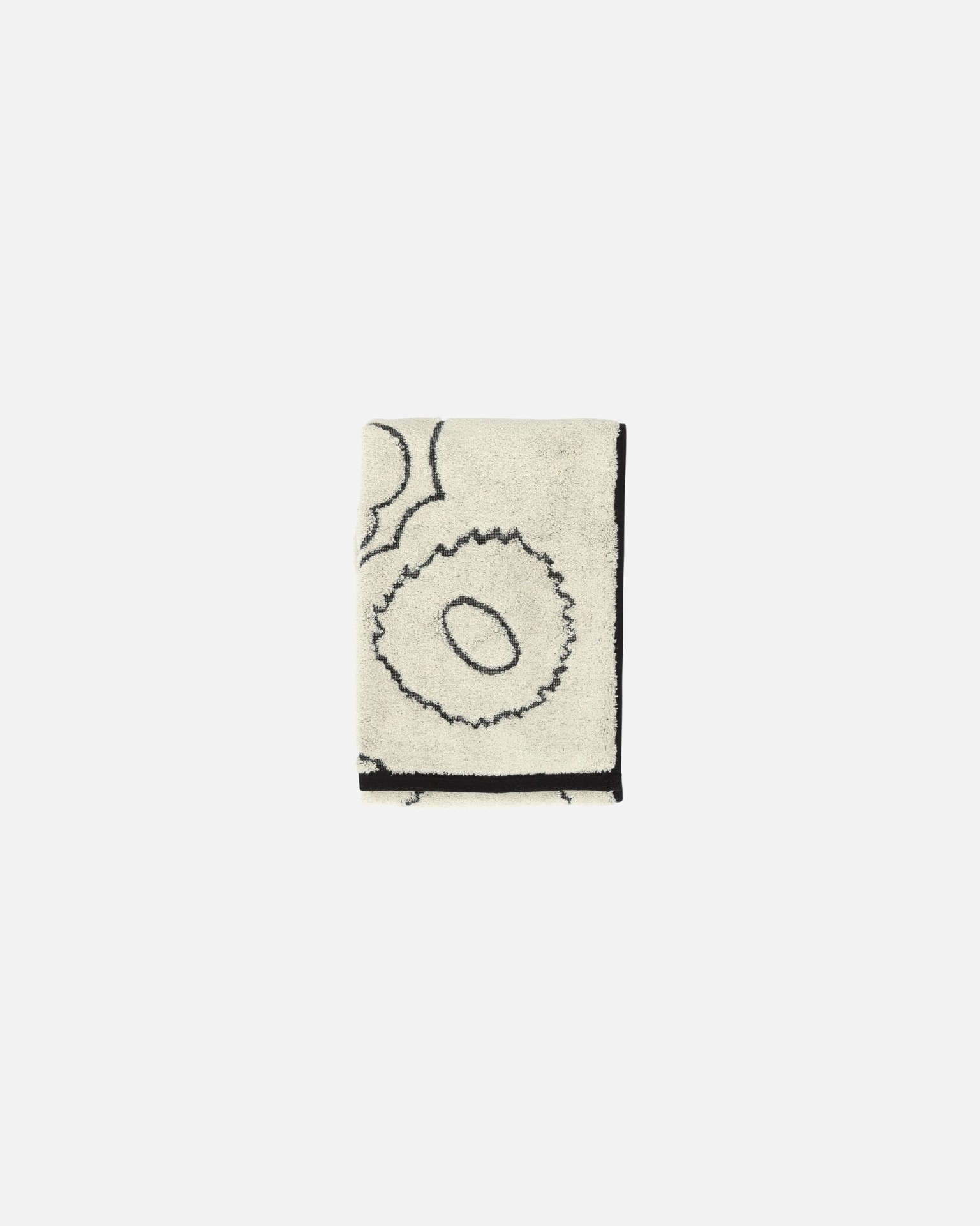 Piirto Unikko, Hand towel, ivory, black,