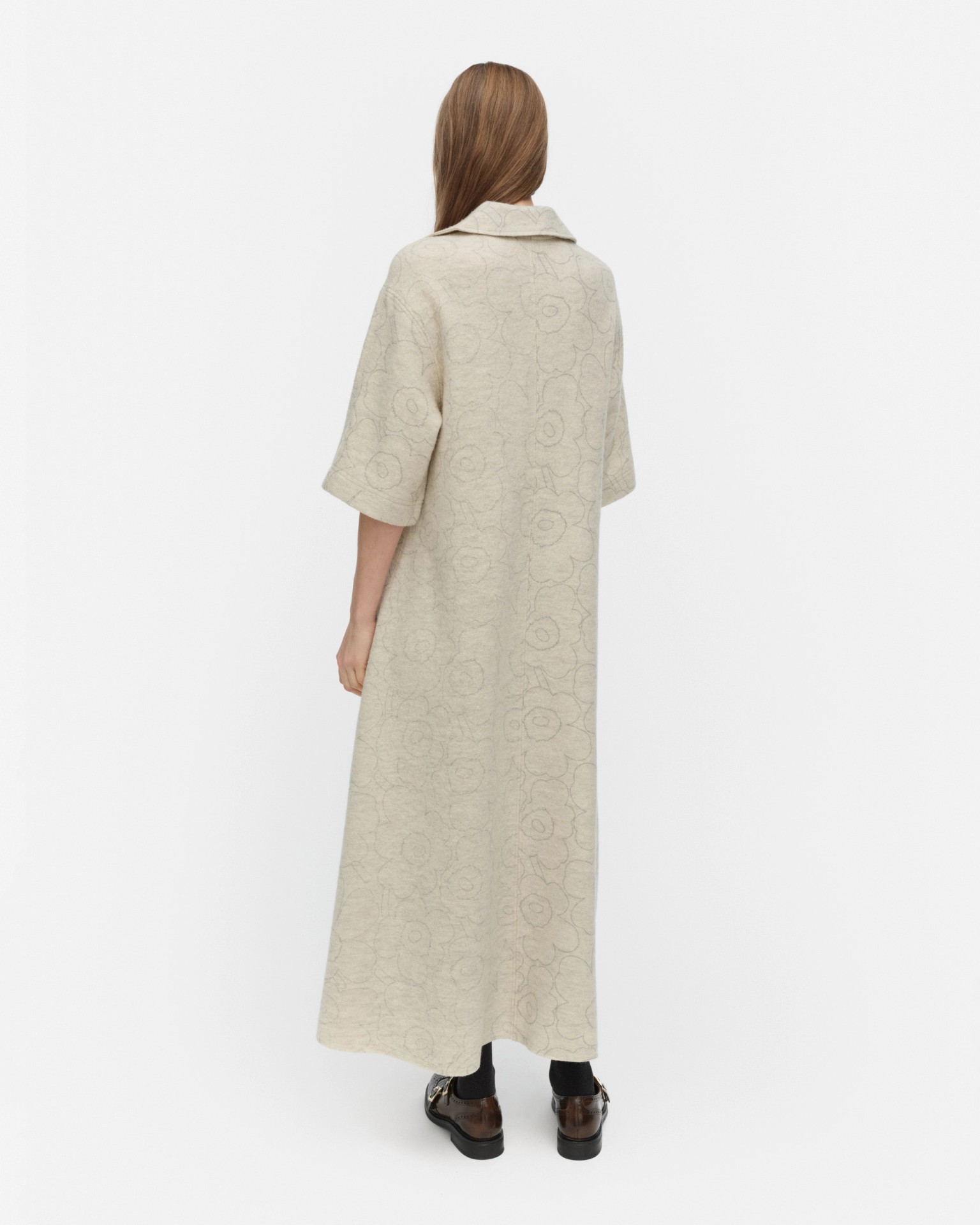 Nietos Piirto Unikko, Wool dress, off white, grey,