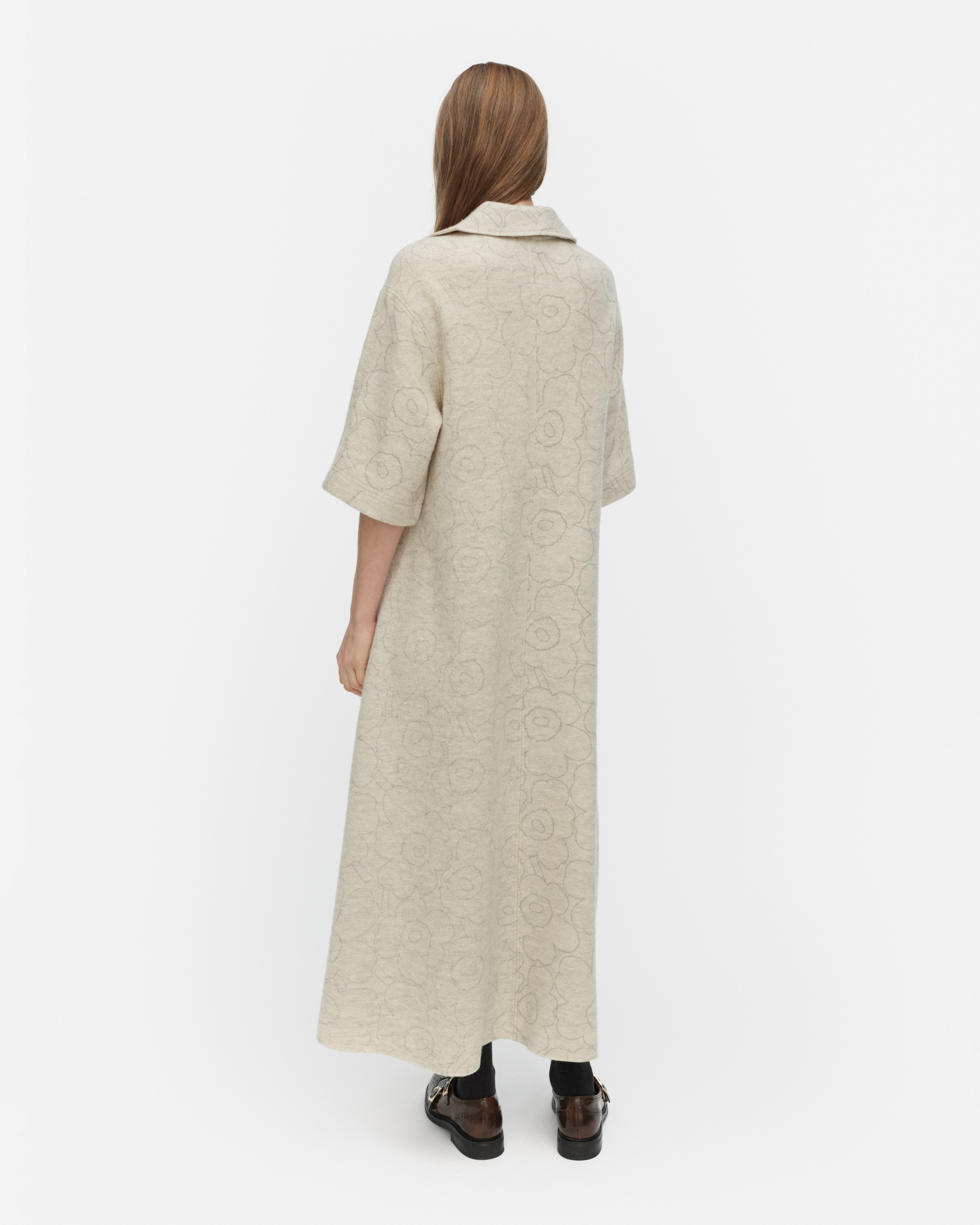 Nietos Piirto Unikko, Wool dress, off white, grey,