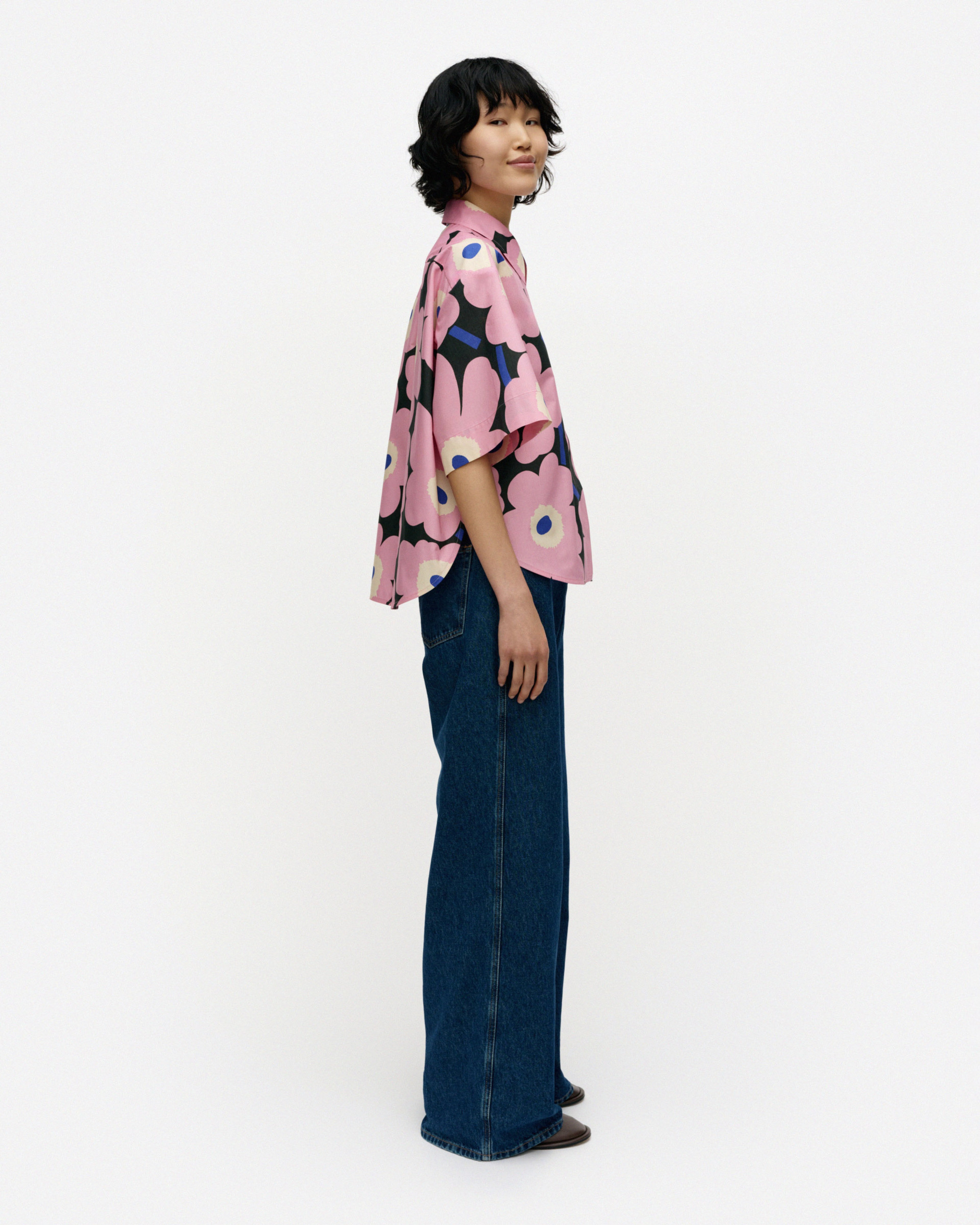Ae Standardi Unikko, Blouse, 365-pink, green, blue,
