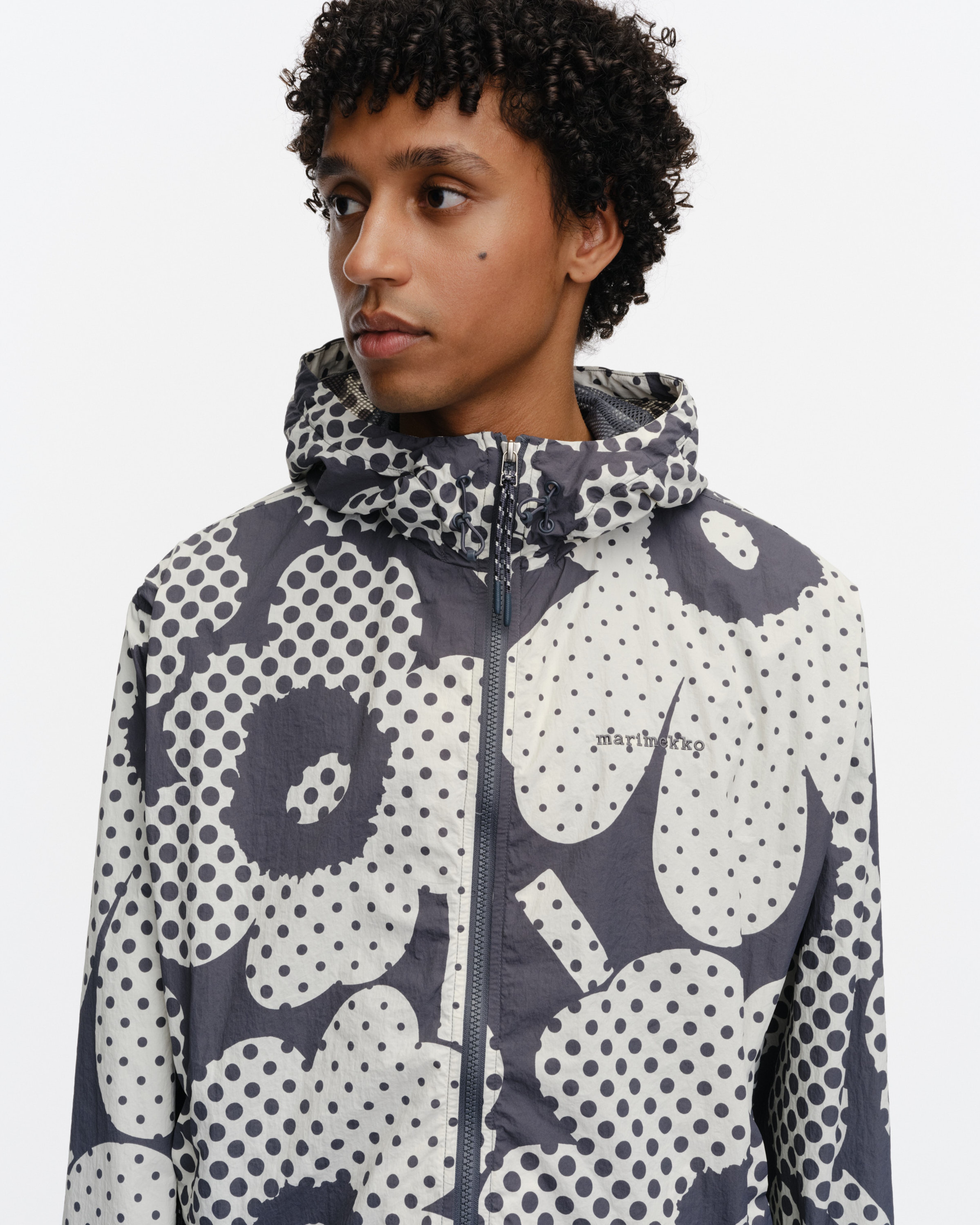 Sattuma Unikko, Kioski activewear coat, dark grey, off white,