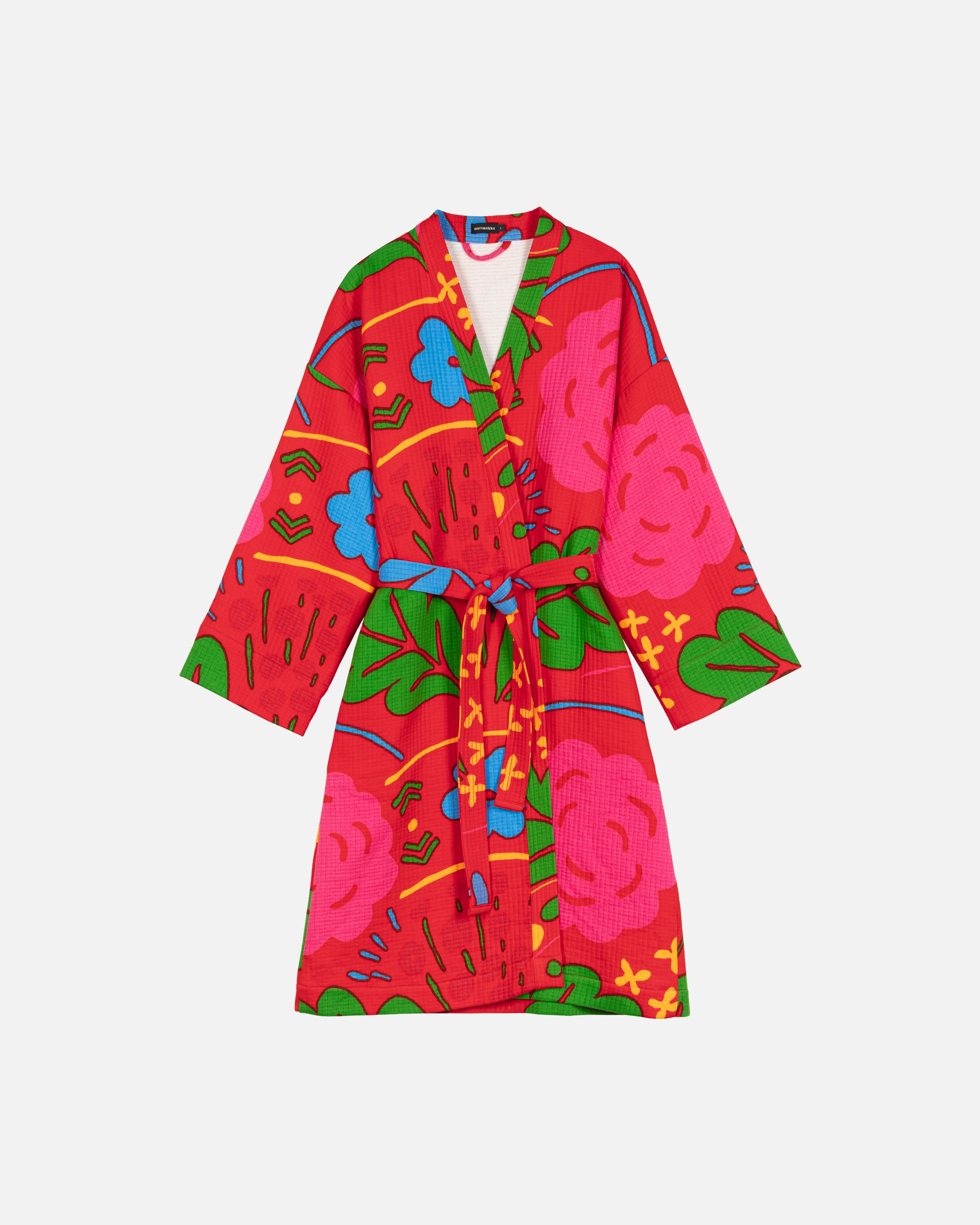 Onni, Bathrobe, red, multicolor,
