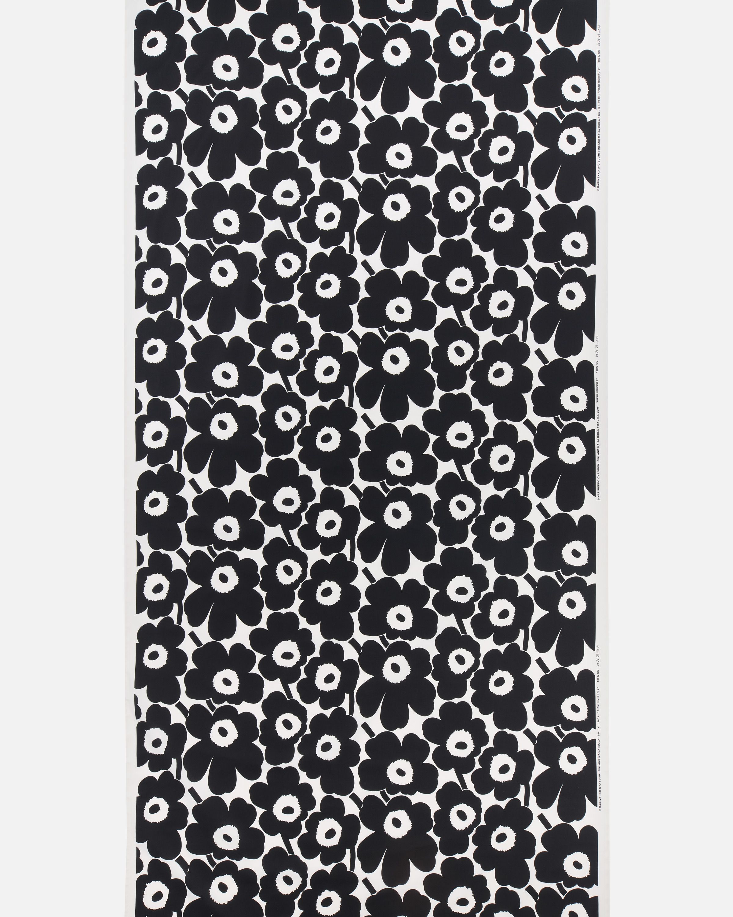 【新品Marimekko】Unikko柄　イタリア製 Marimekko Pieni Unikko coated fabric, off white - beige - dark