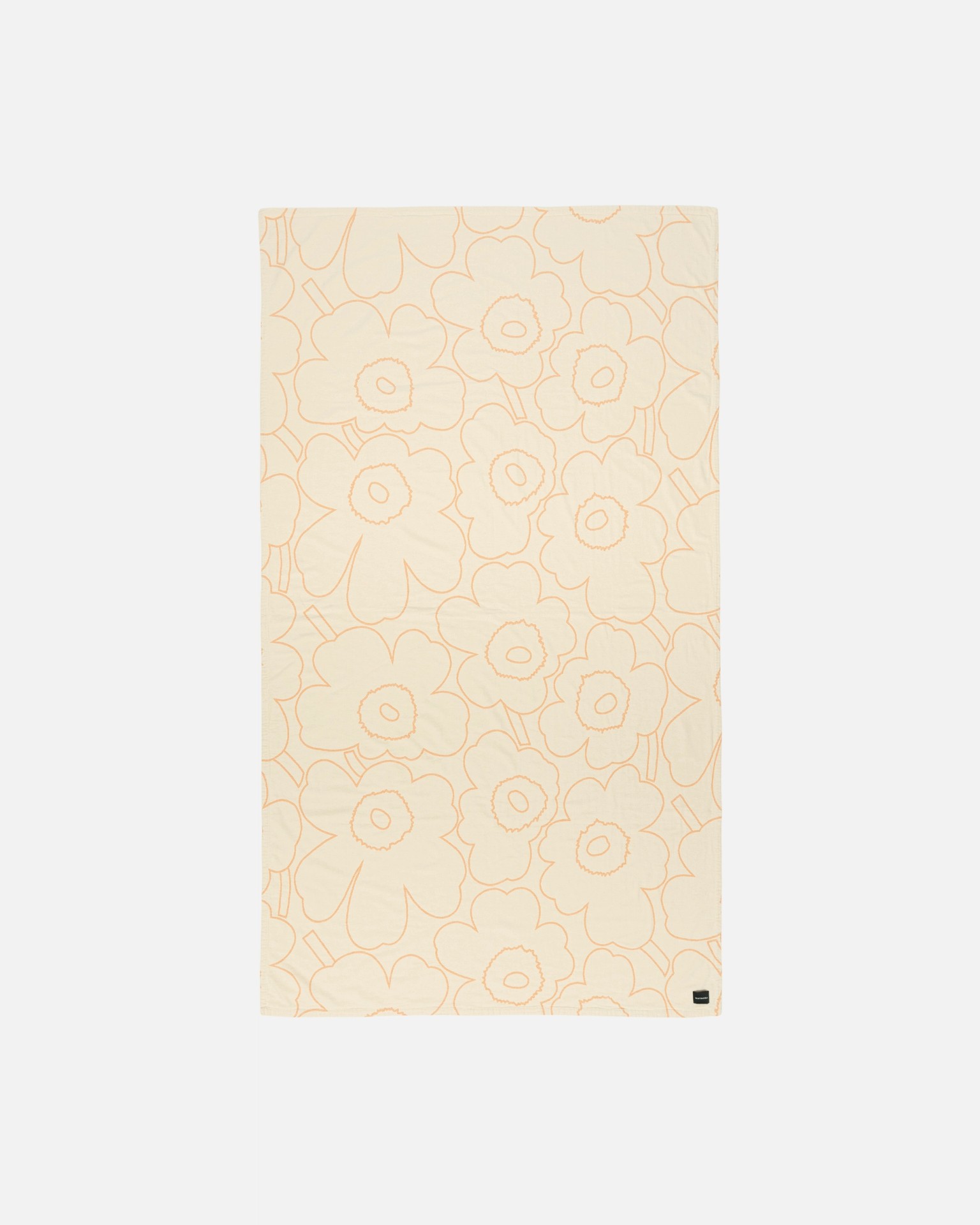 Piirto Unikko, Bedspread 63x102 in, off white, peach,