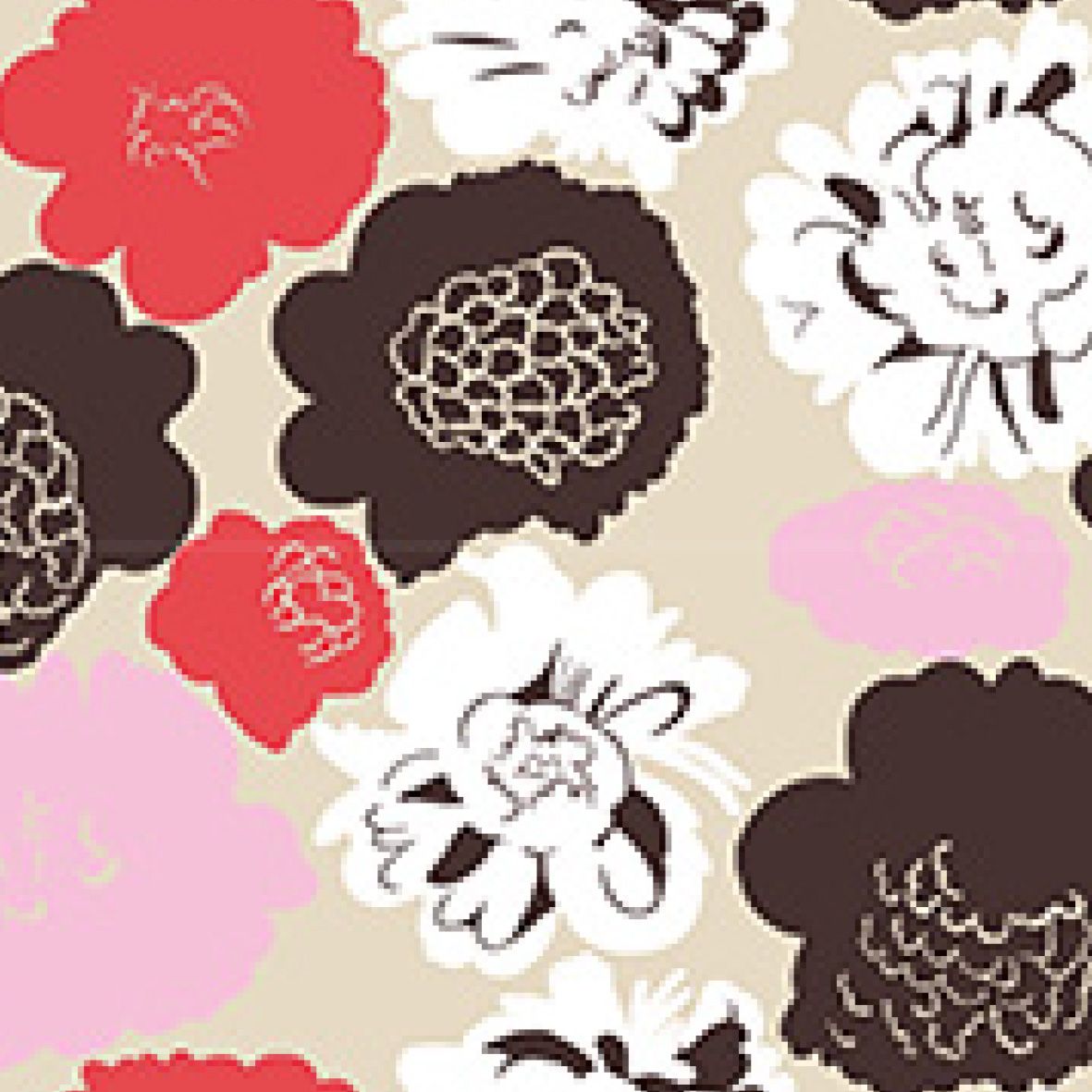 beige, red, light pink, brown