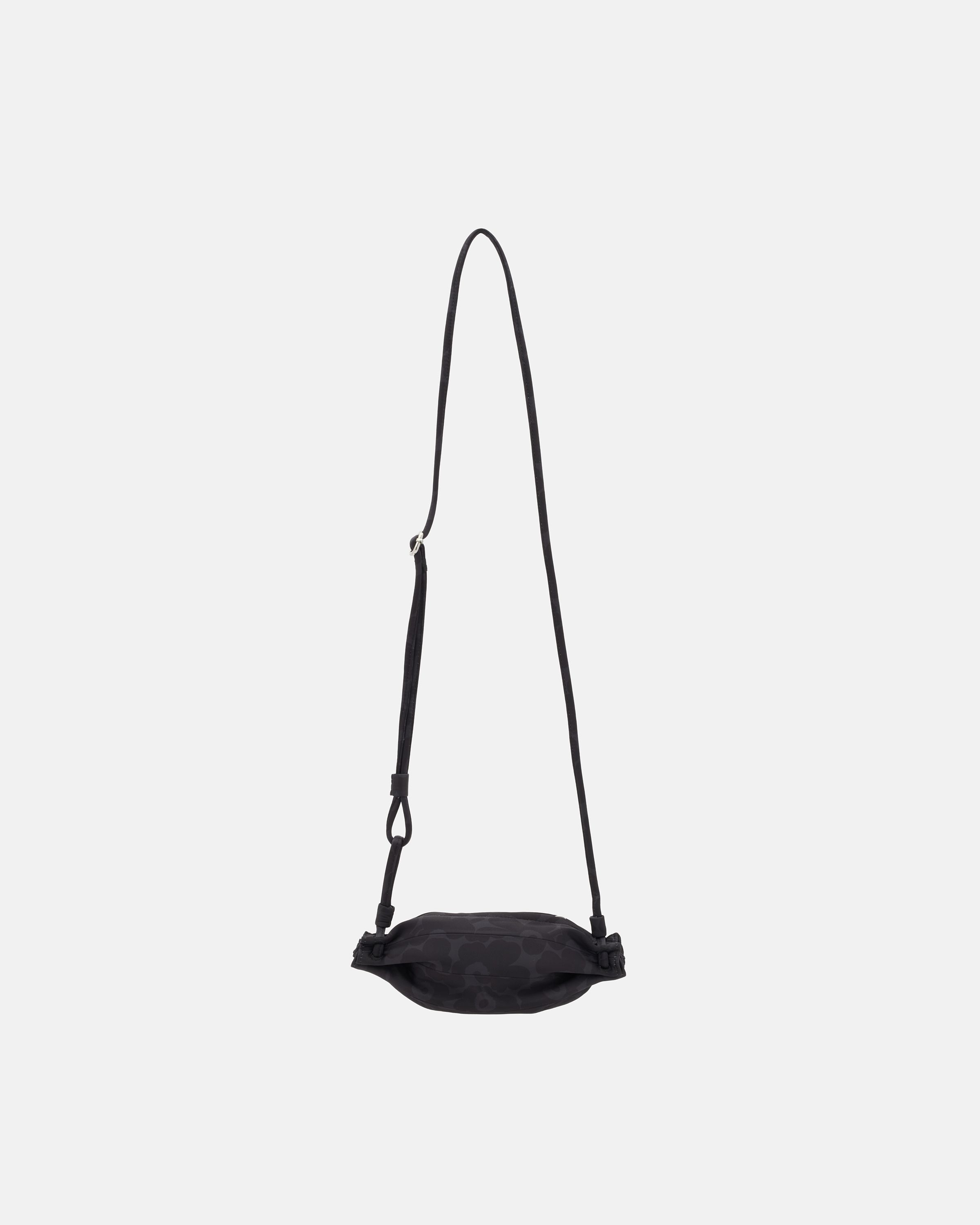 Pikku Karla Satin Unikko Shoulder bag black, dark grey | Marimekko