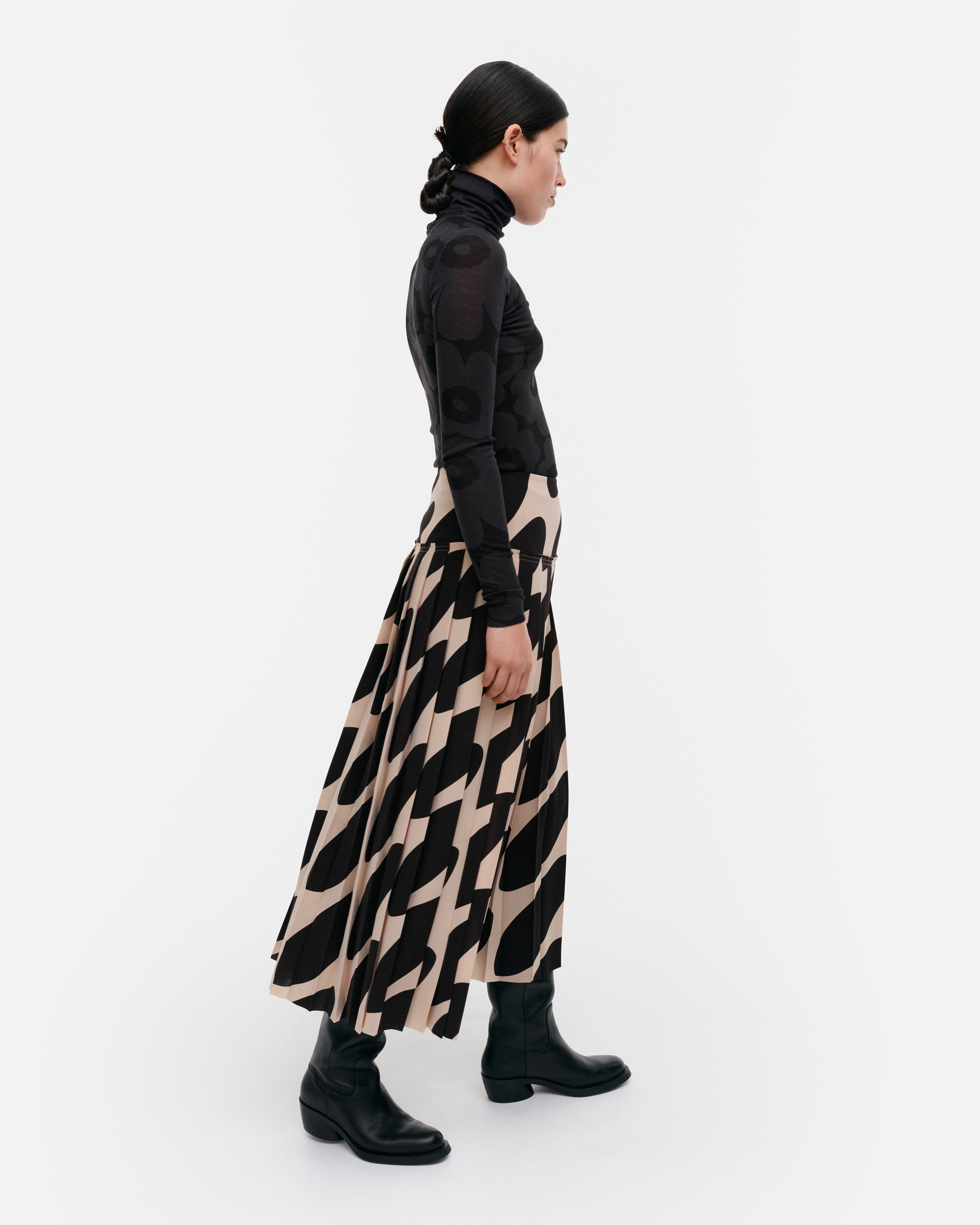 Slitti Linssi, Skirt, brown, black,