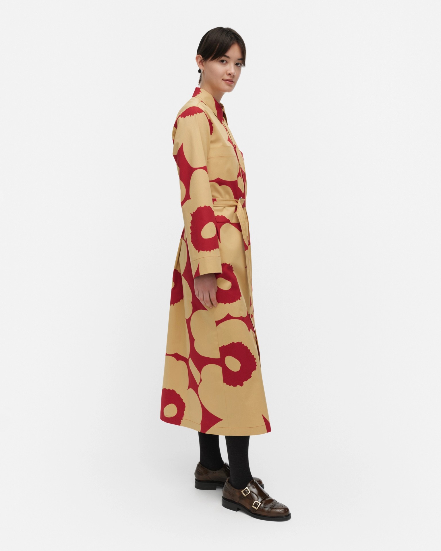 Molla Unikko, Dress, light brown, red,